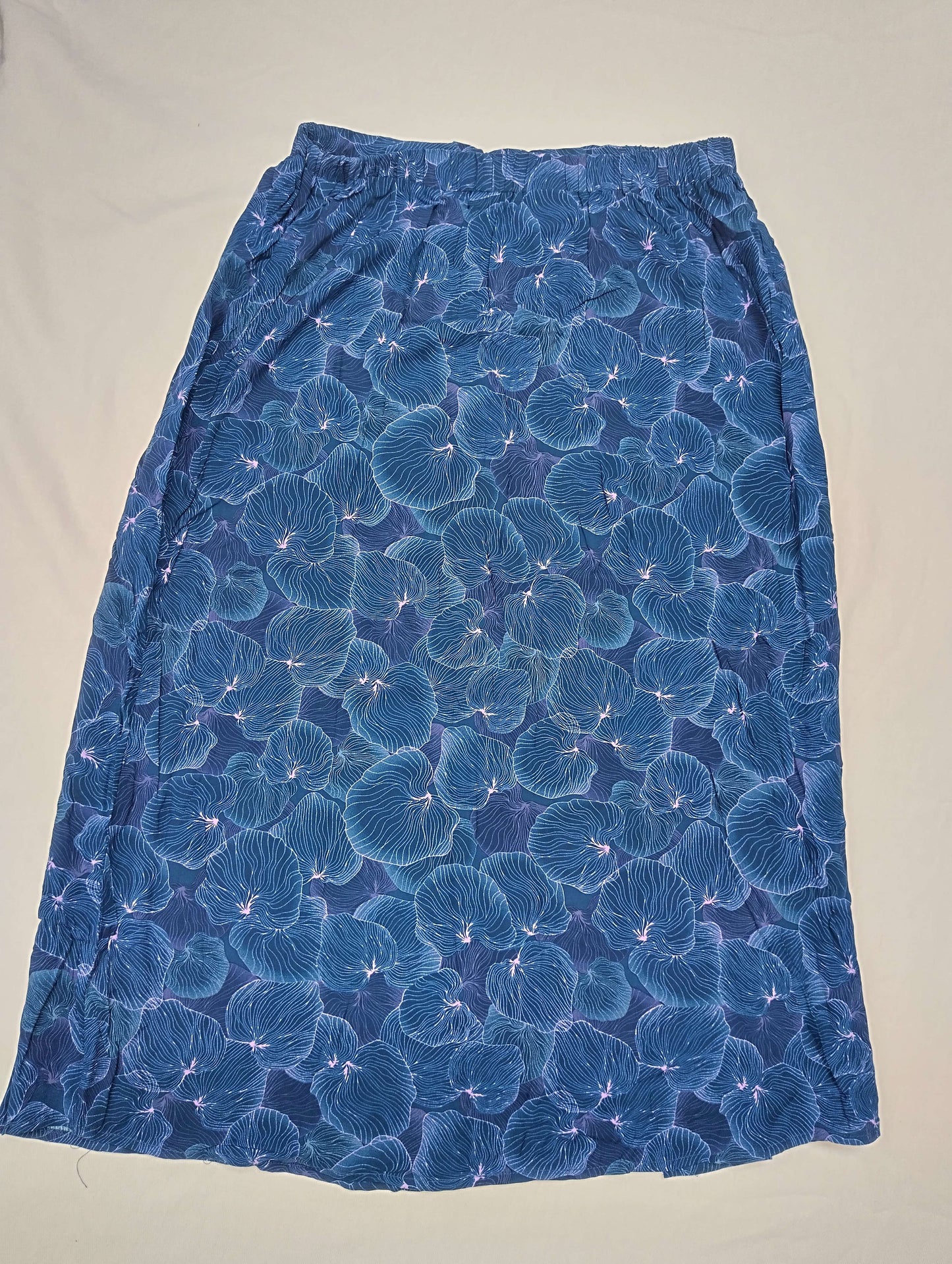 Floral maxi skirt back view