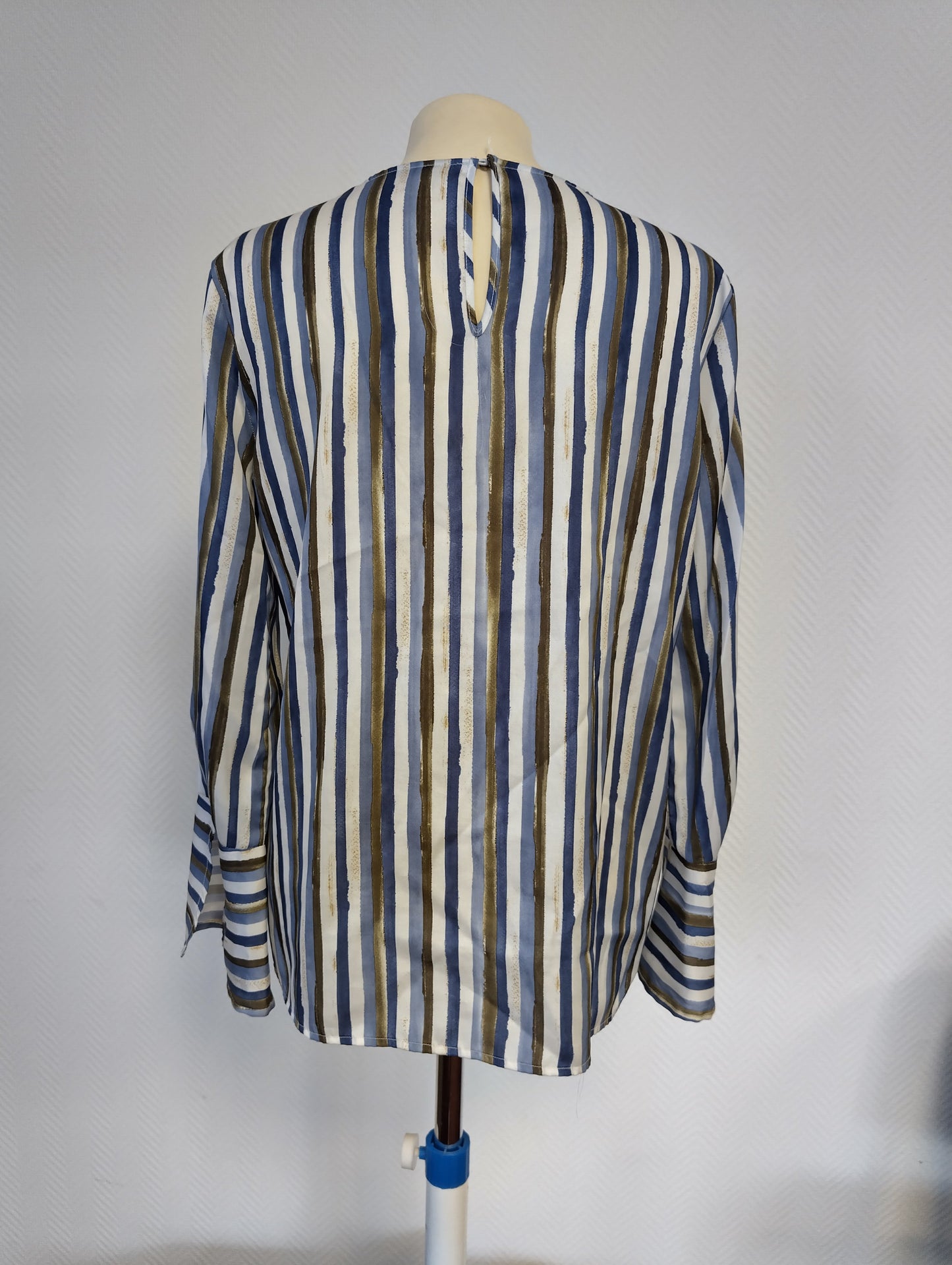Back view of the stylish striped blouse
