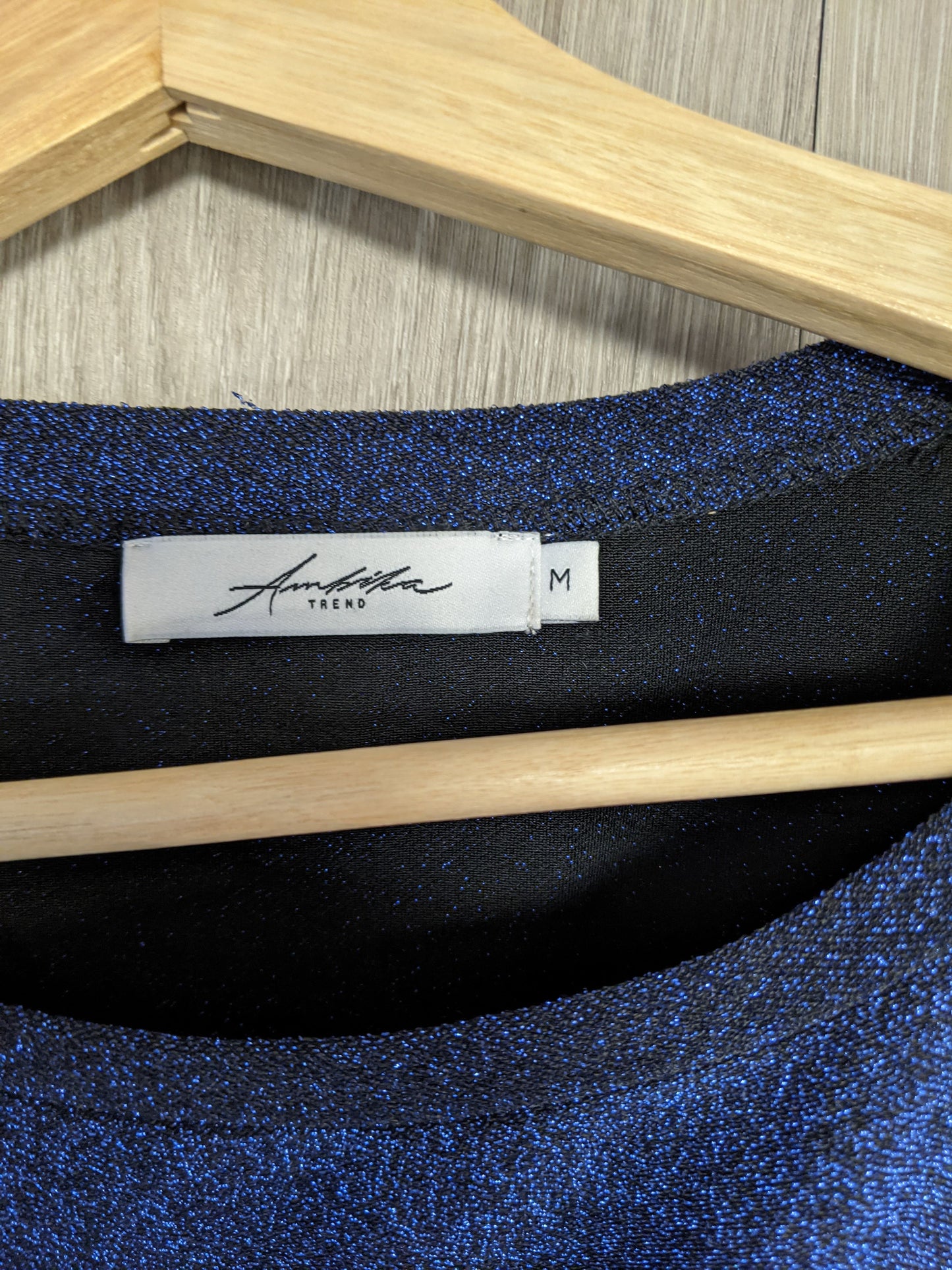 Close-up of the t-shirt label