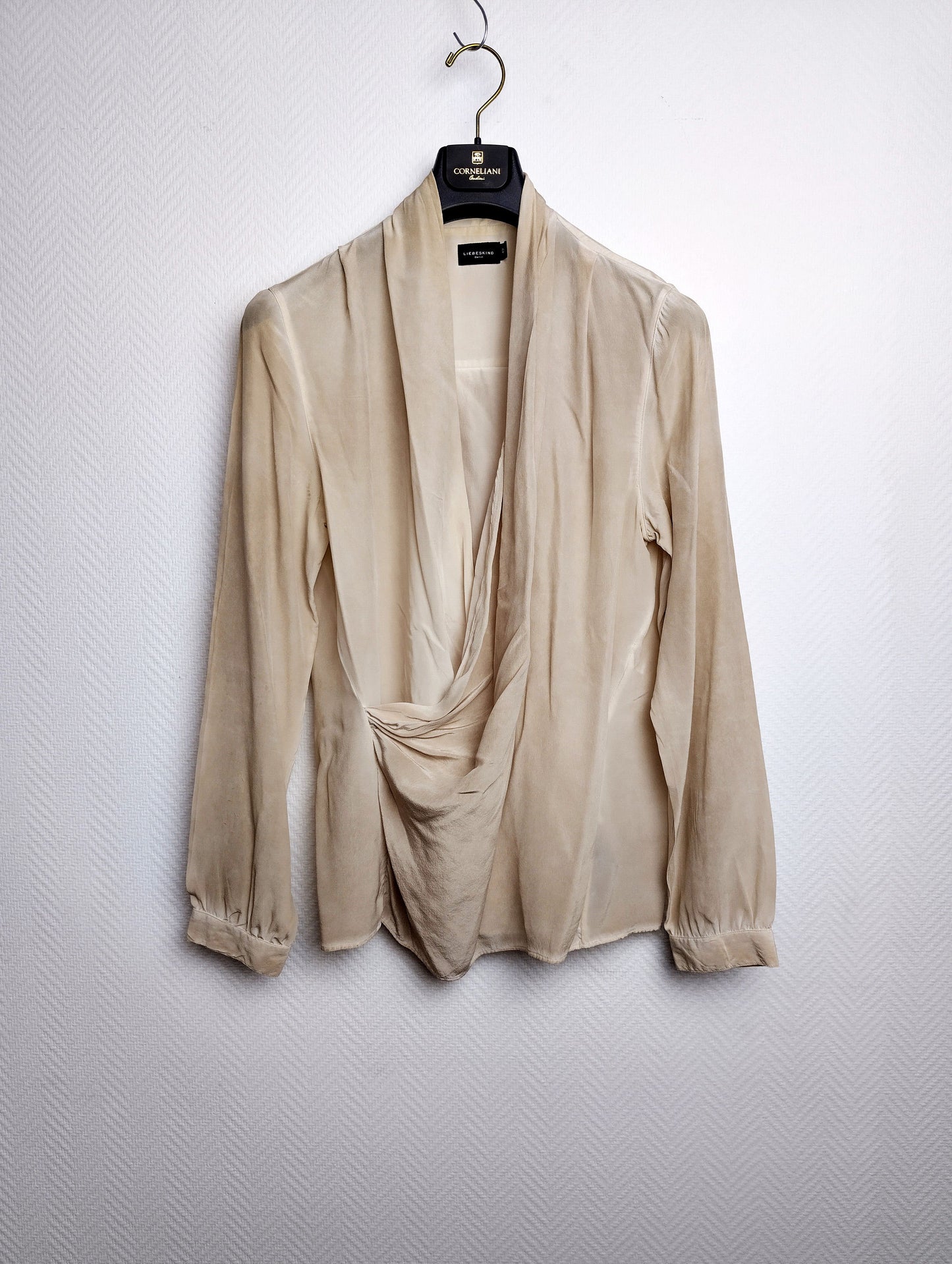 Front view of beige blouse by Liebeskind Berlin
