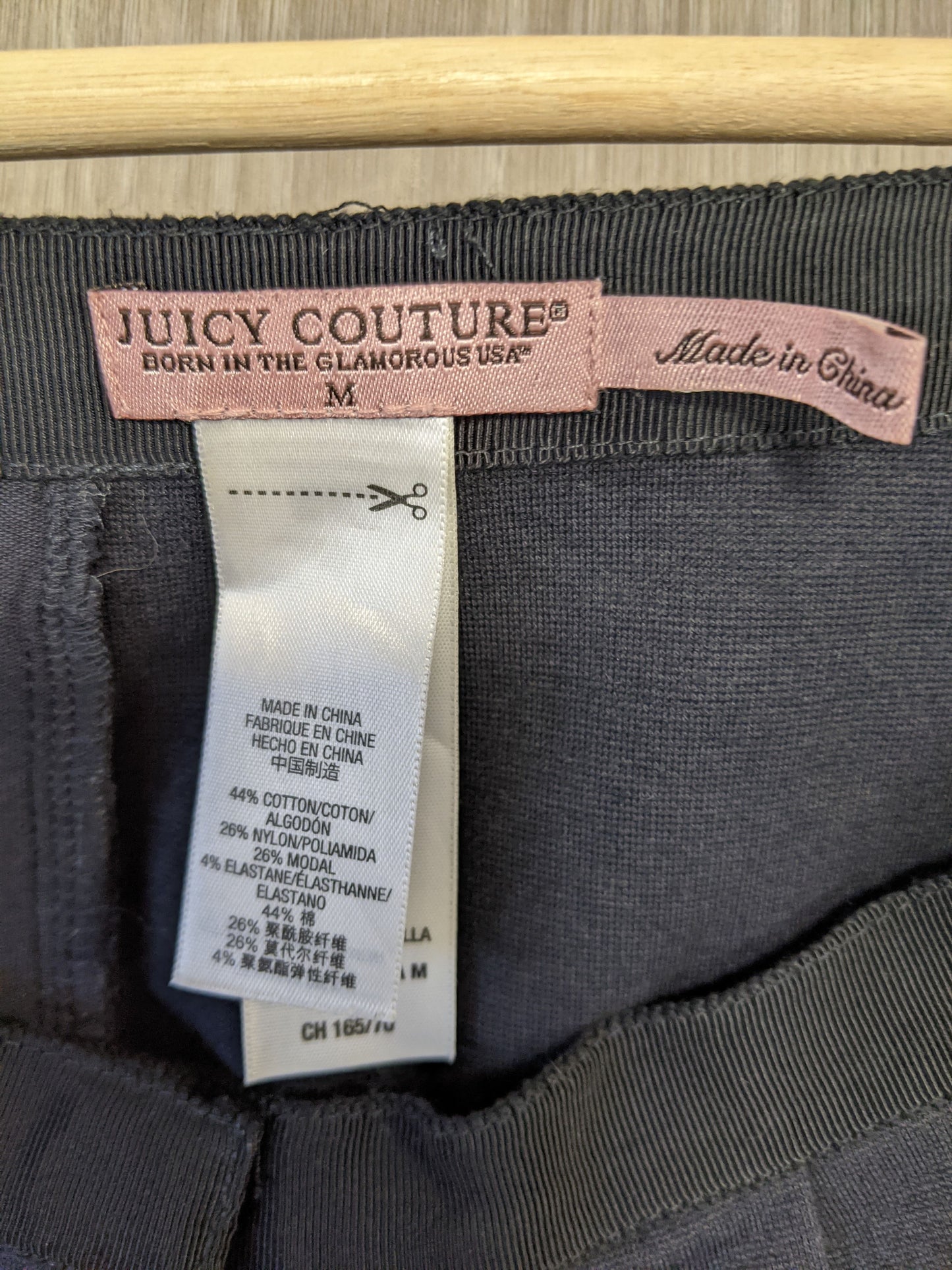 Label and care instructions of Juicy Couture skirt