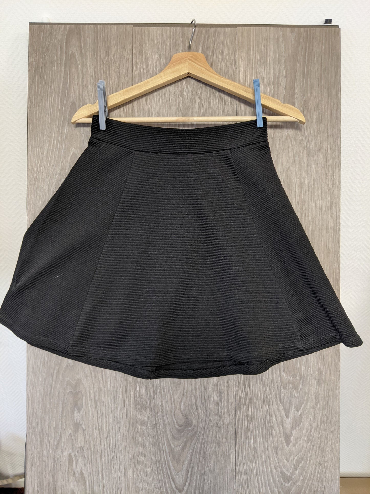 Black flared skirt front view