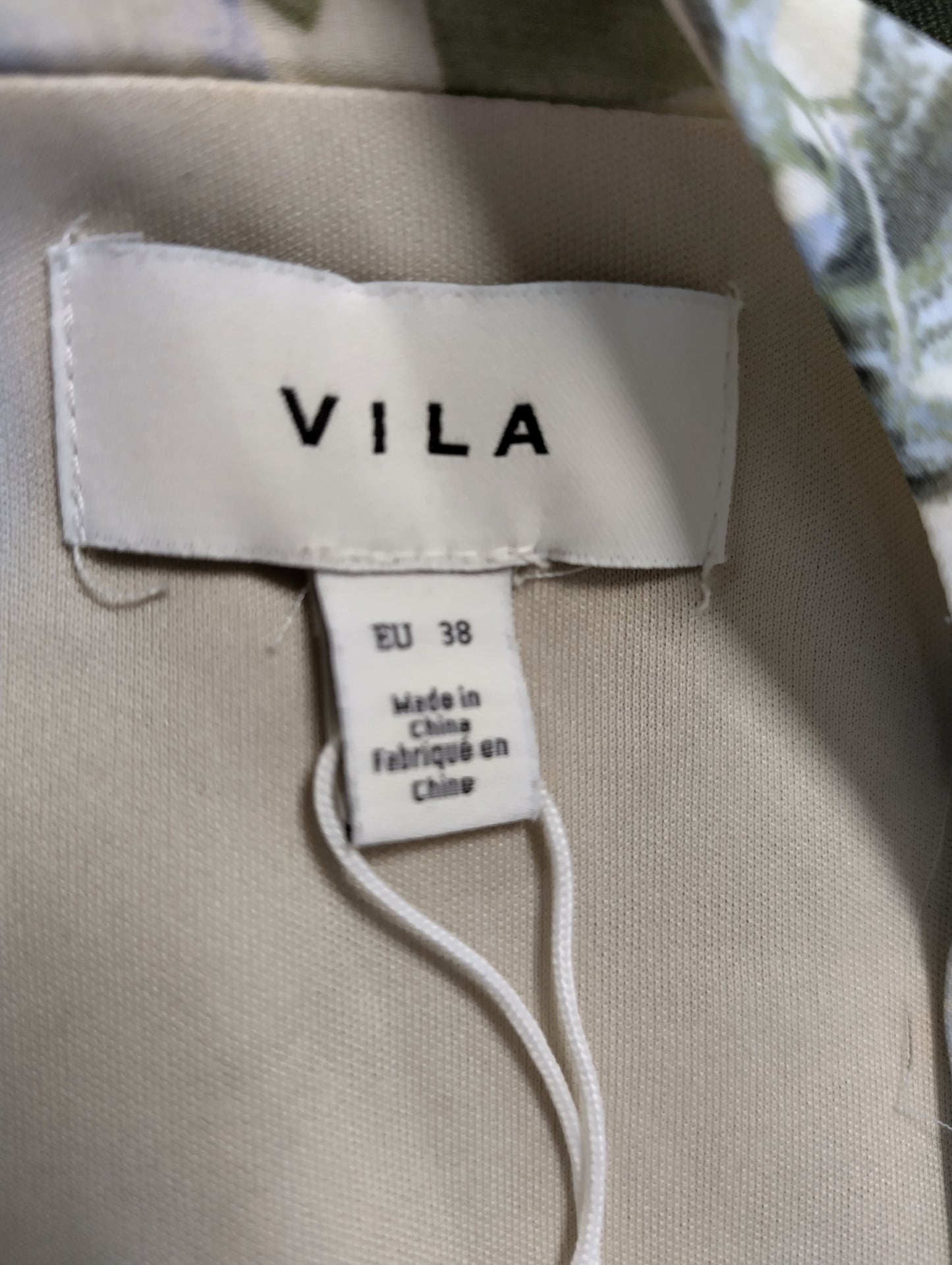 Vila dress label showing size 38