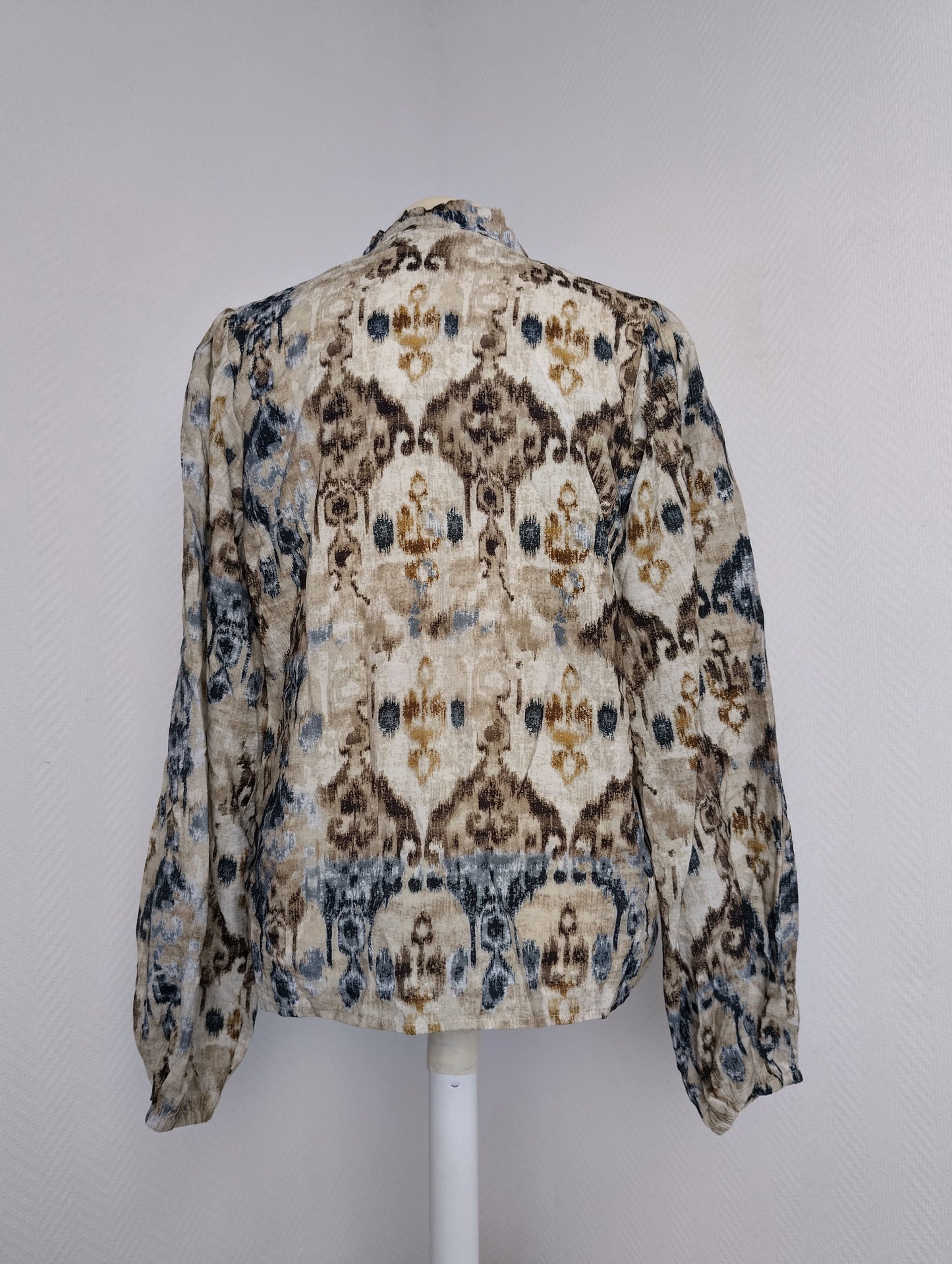 Back view of VILA boho print long sleeve top