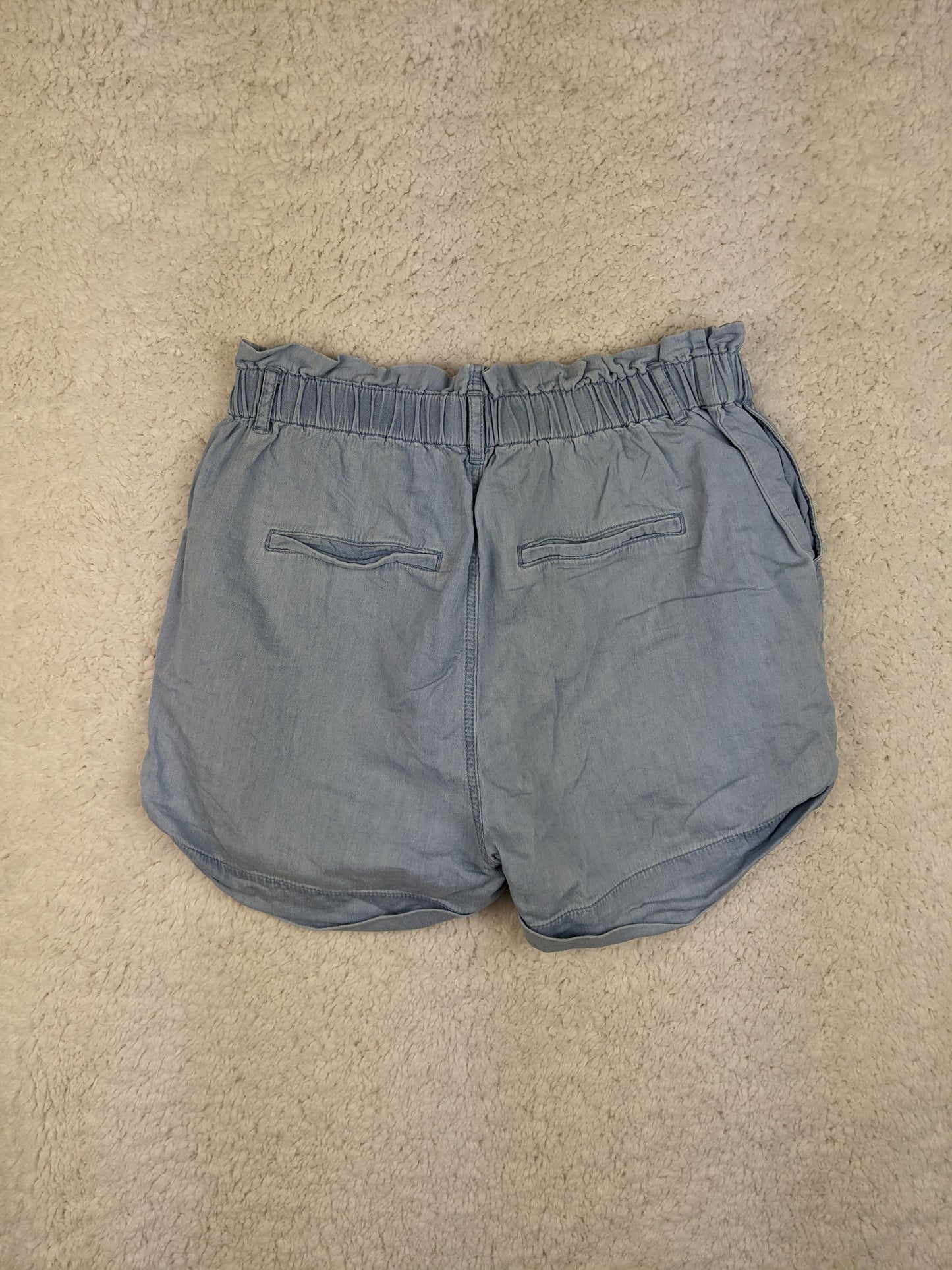 Back view of light blue shorts