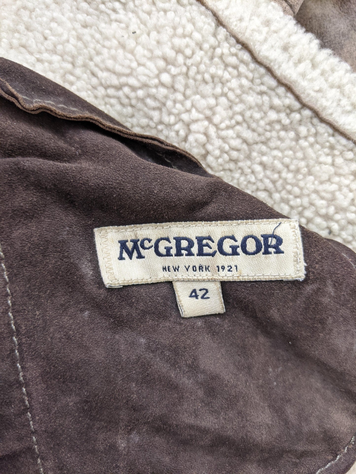 Close-up of McGregor label