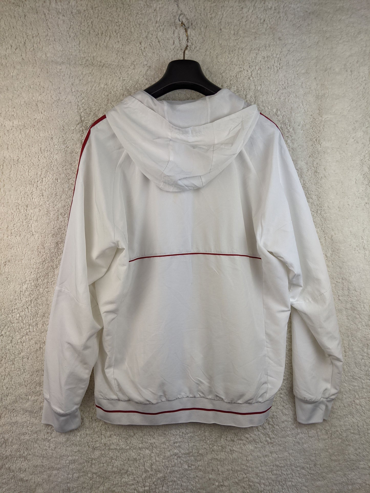 Back view of white Adidas AC Milan jacket