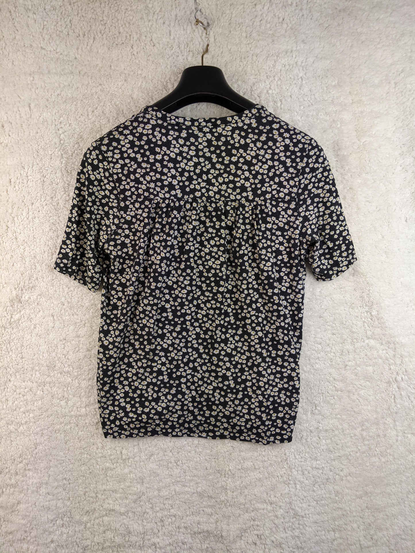 Back view of OBJECT floral print blouse