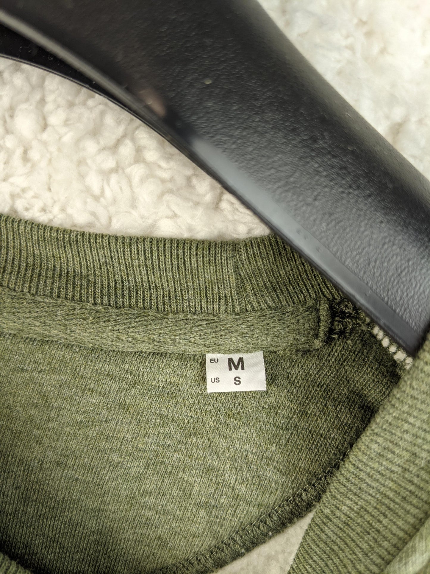 Tag displaying size EU M / US S