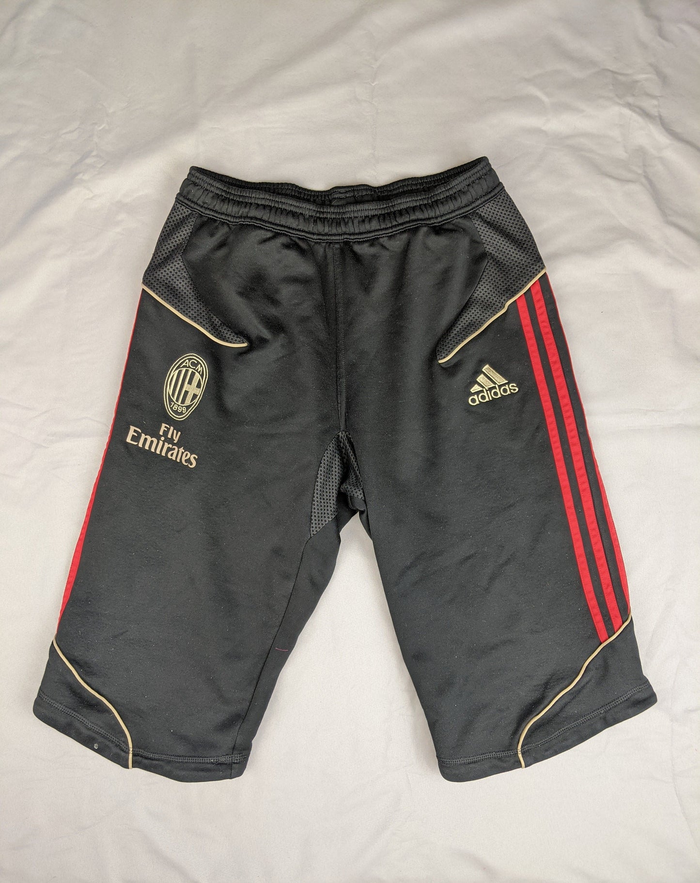 Front view of Adidas AC Milan black training shorts