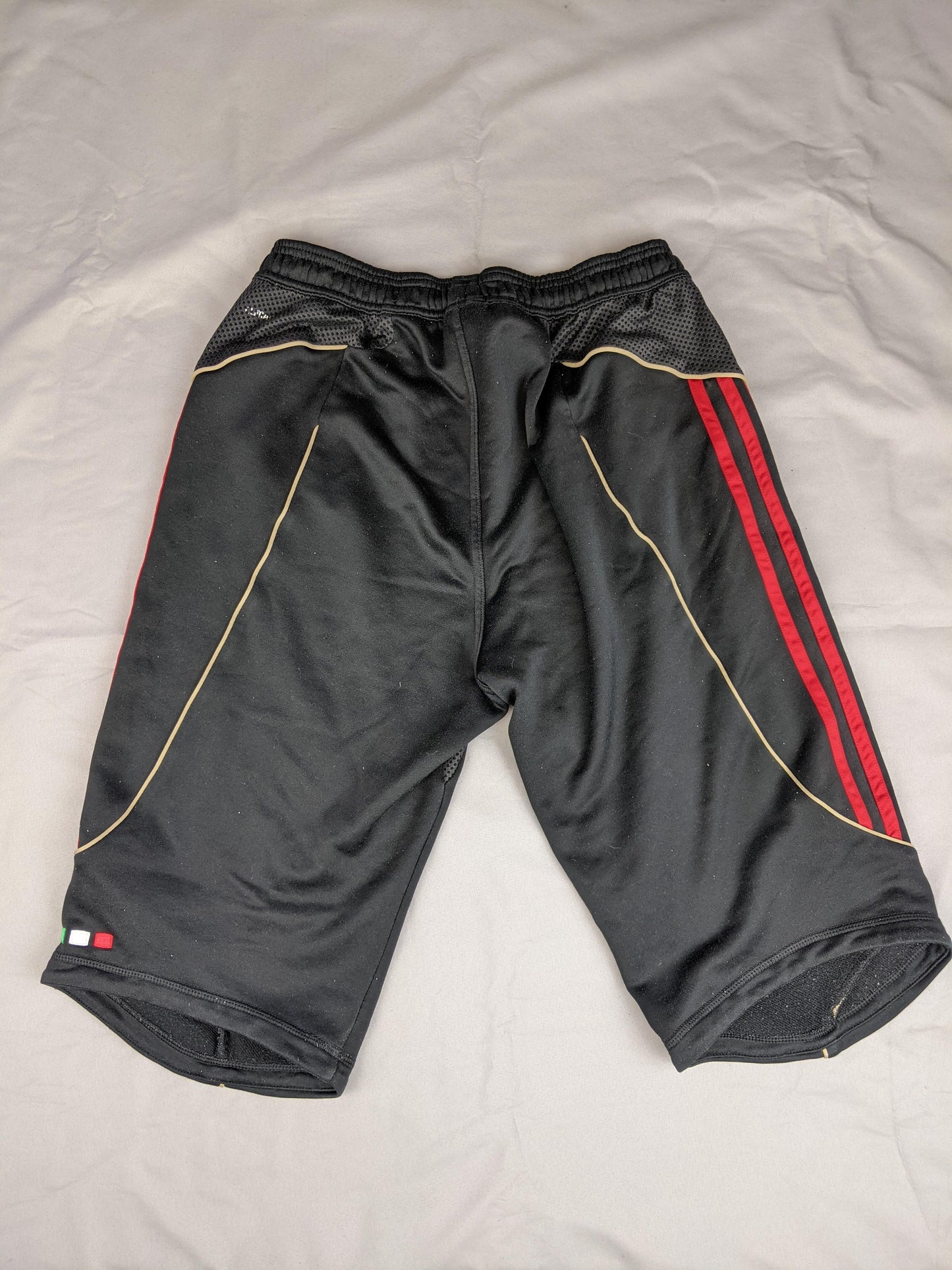 Back view of Adidas AC Milan black training shorts