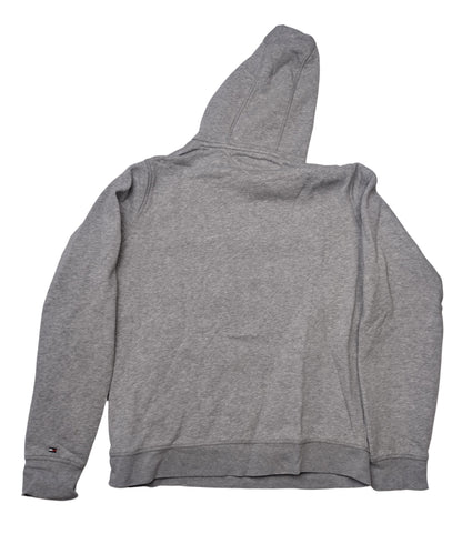 Back view of grey hoodie