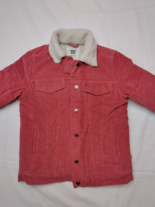 Front view of the cozy corduroy jacket