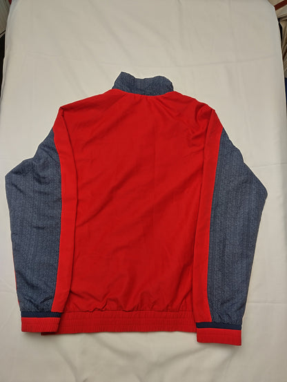 Back view of Lotto red sports jacket