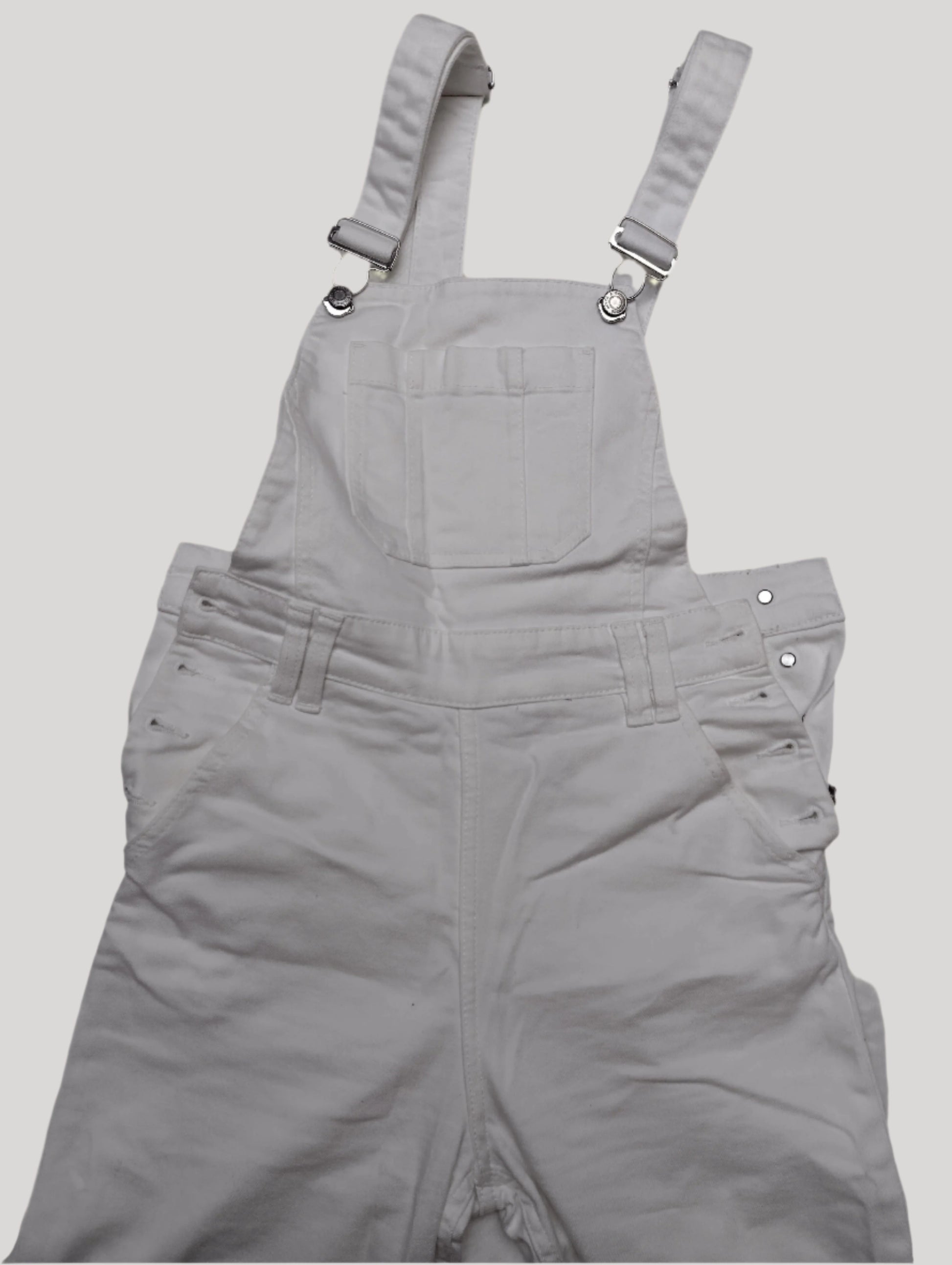 White overalls front view