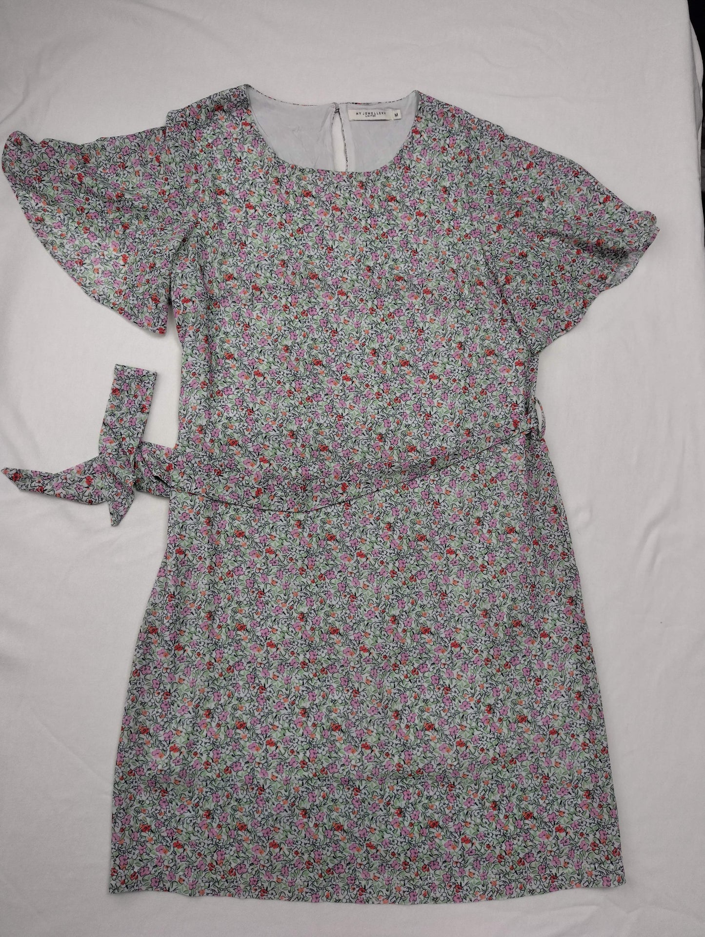 Floral dress flat lay