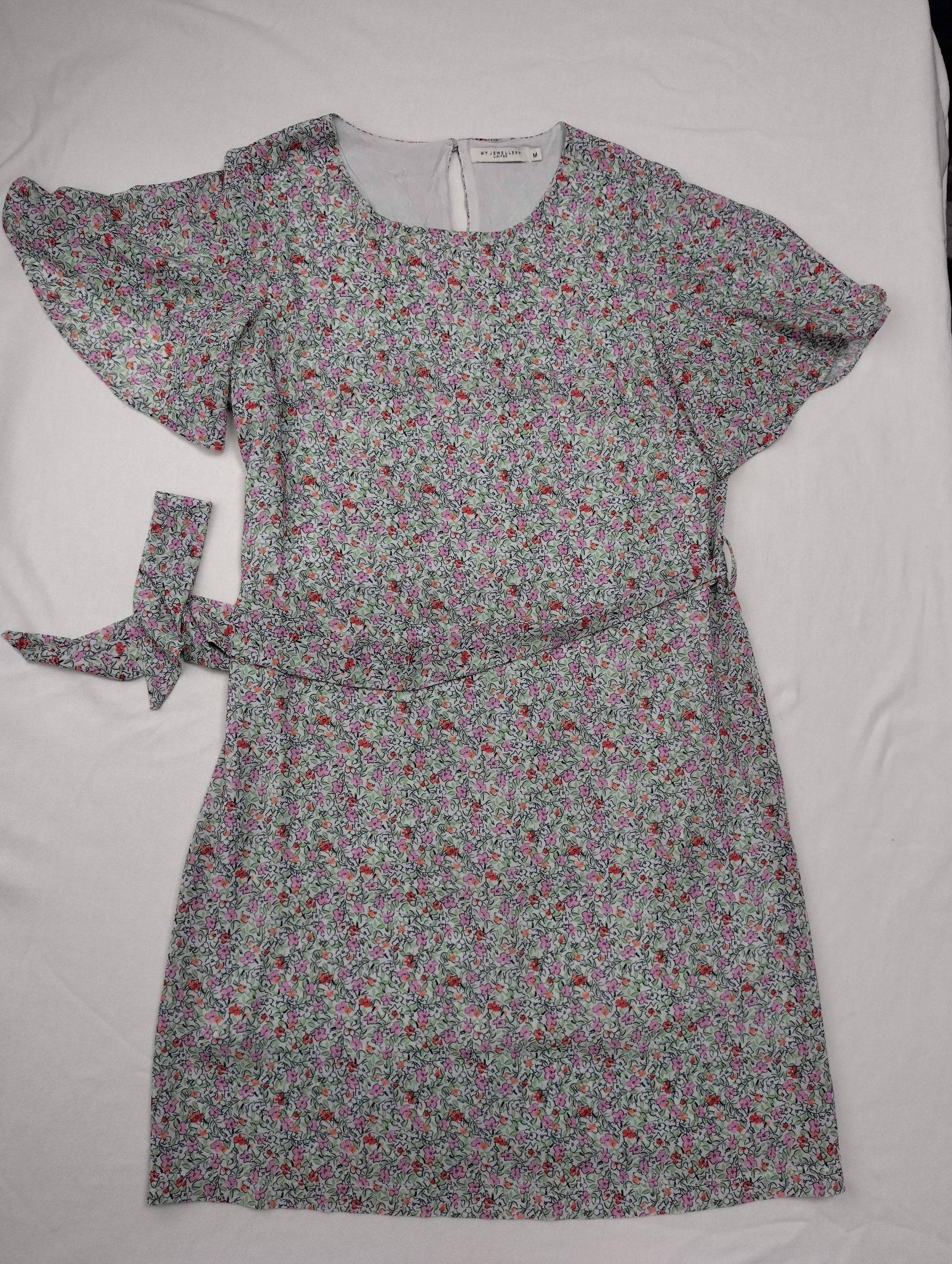 Floral dress flat lay