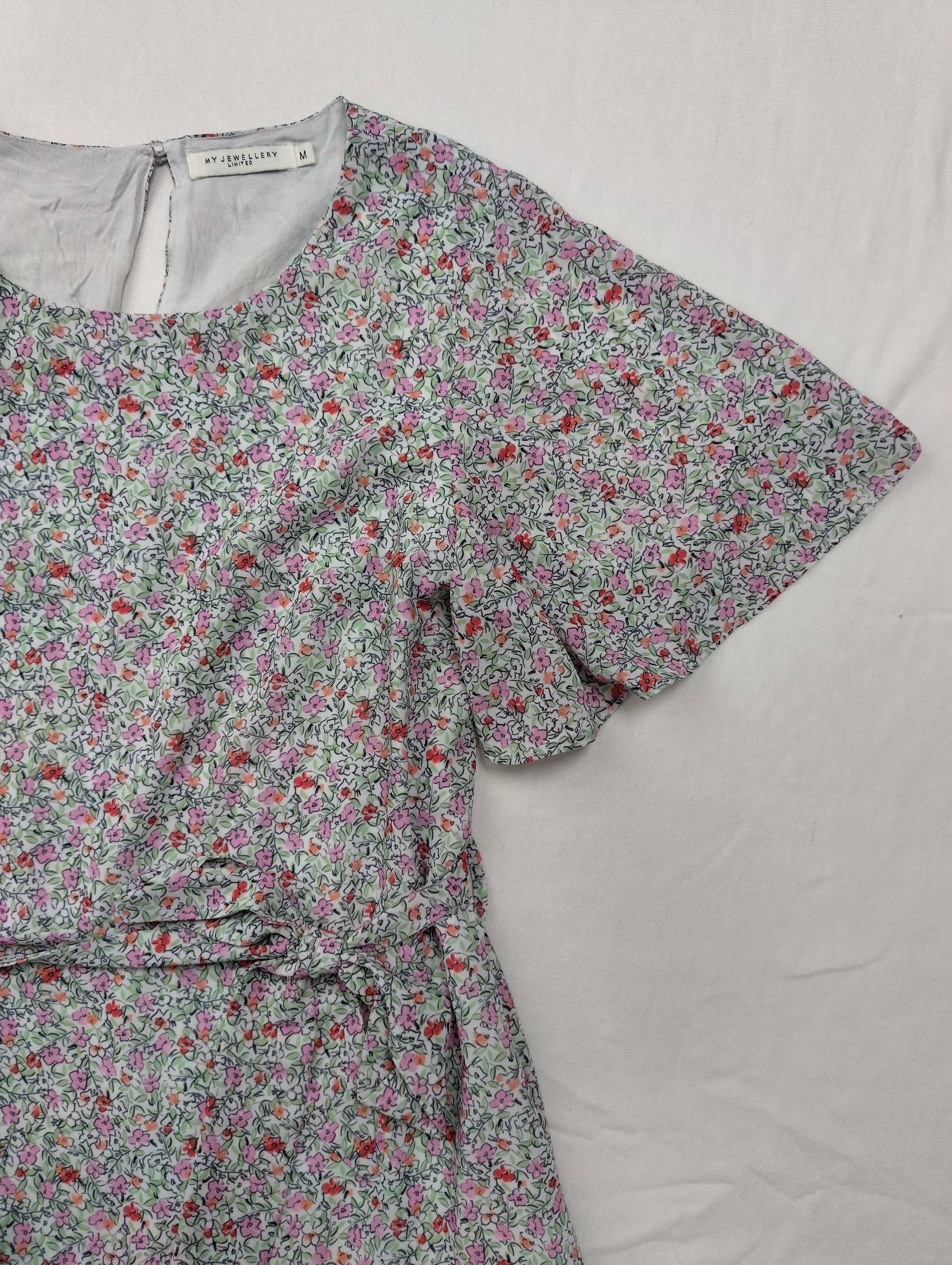 Side view of floral dress