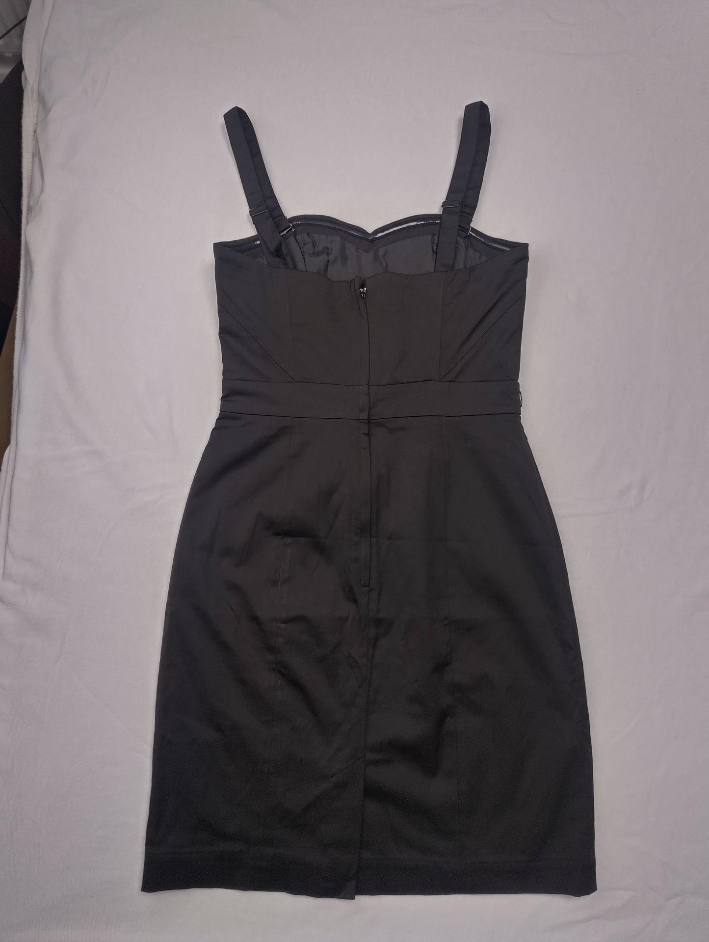 Chic black dress back view