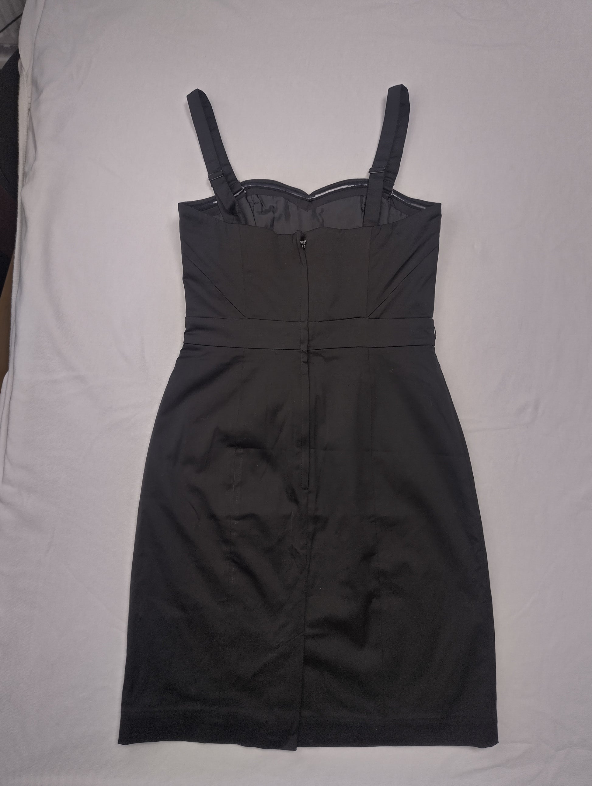 Chic black dress back view