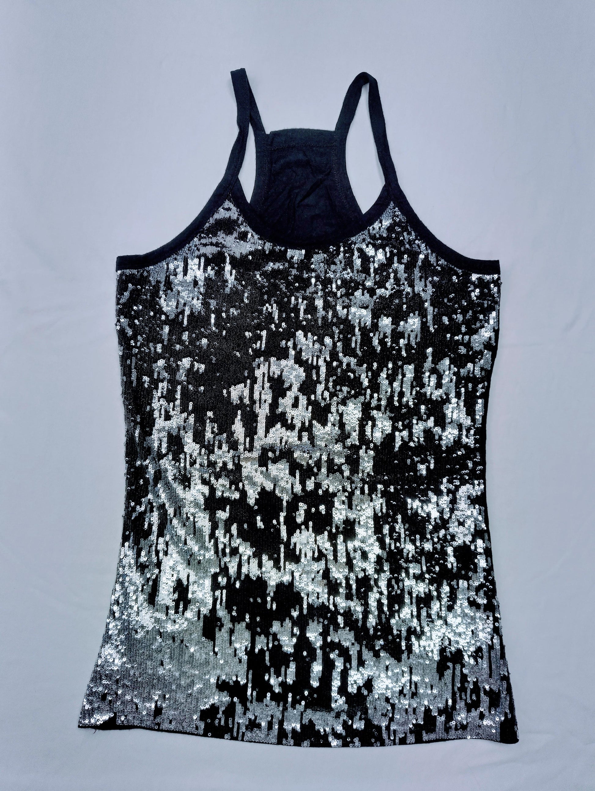 Full view of the sequin tank top