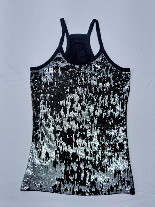 Full view of the sequin tank top