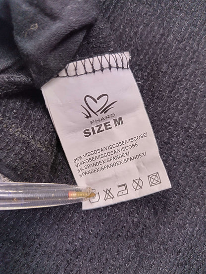 Care label with size information