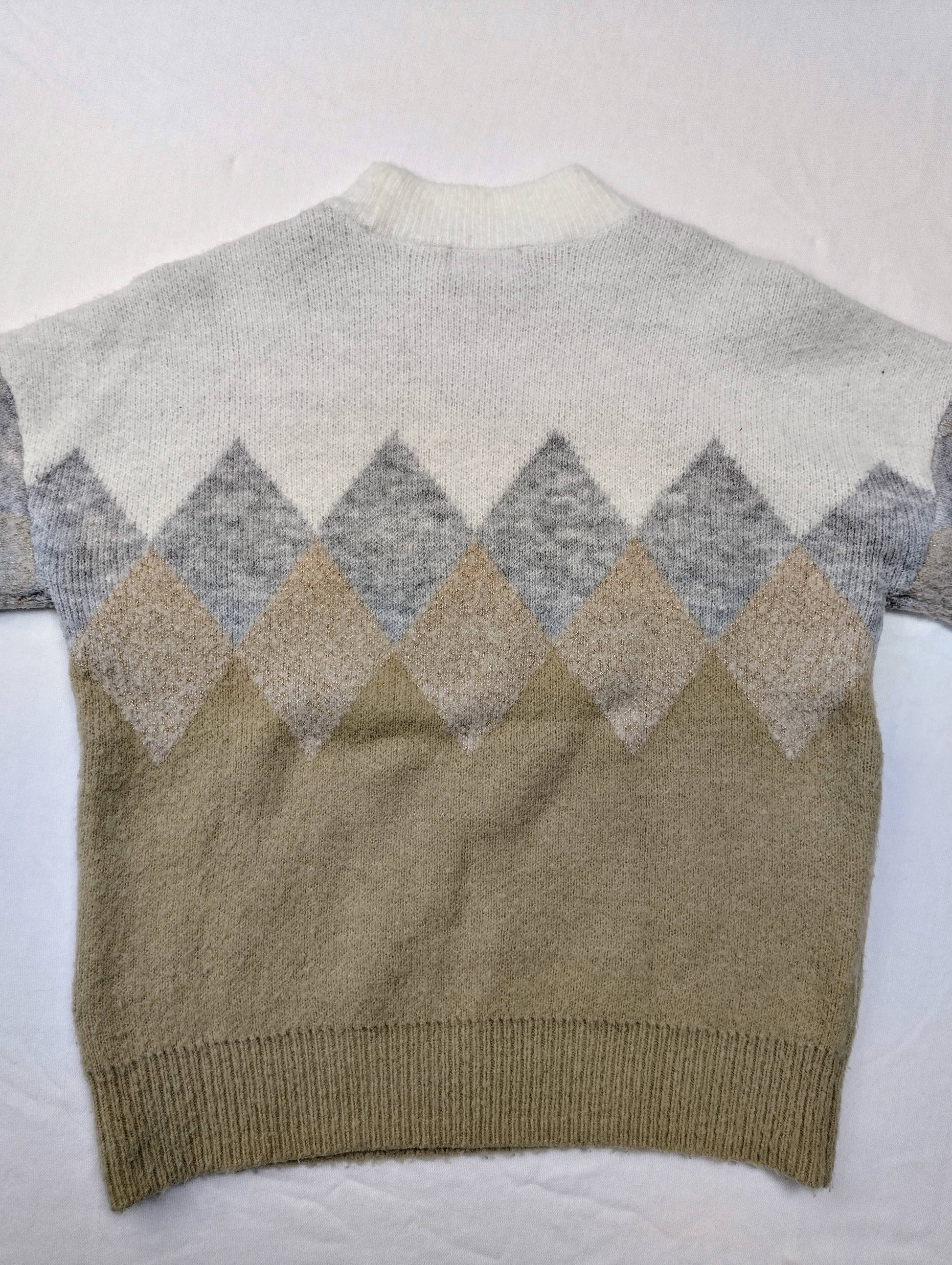 Cotton Club diamond pattern sweater back view