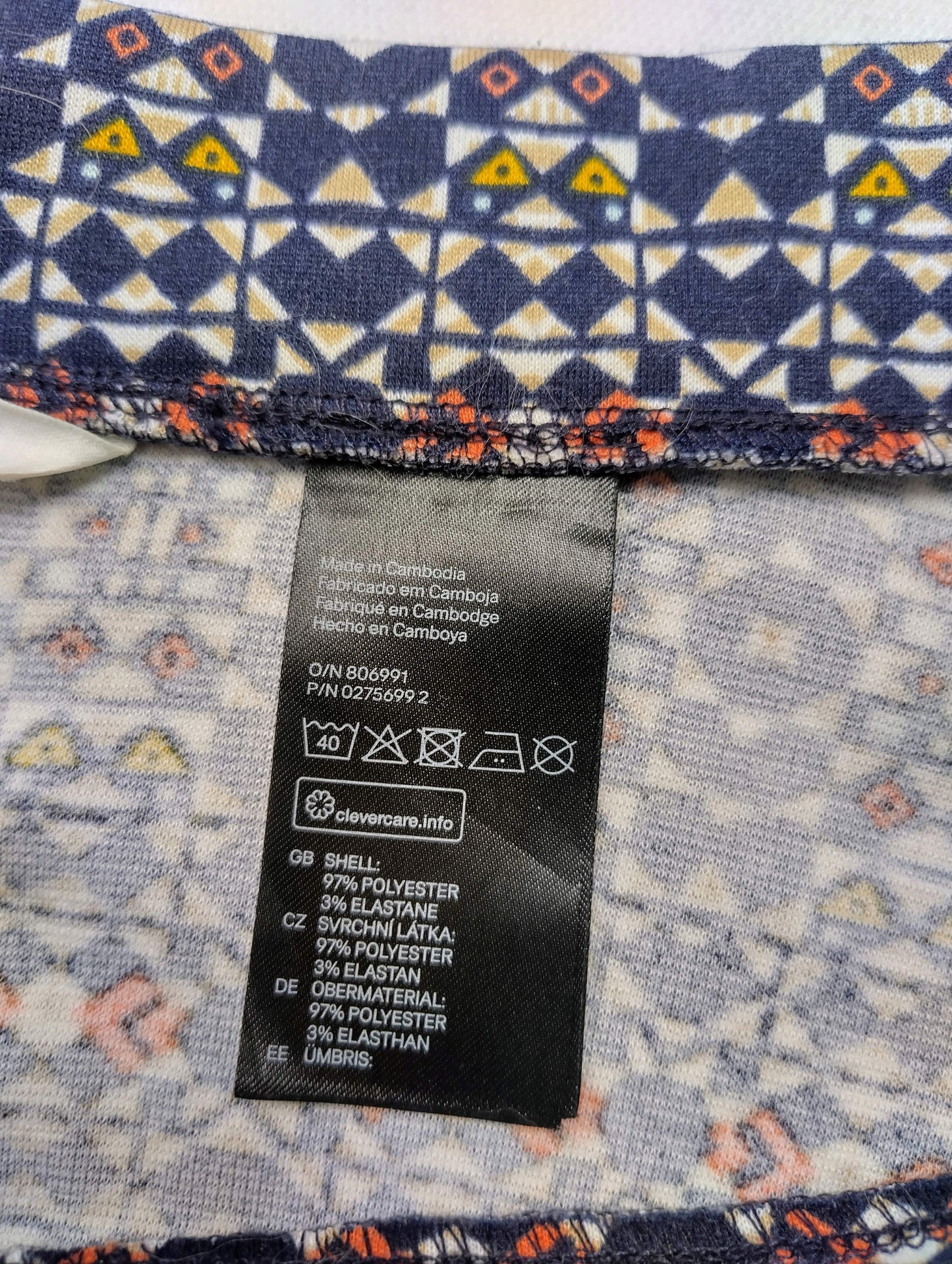 Care label and fabric composition