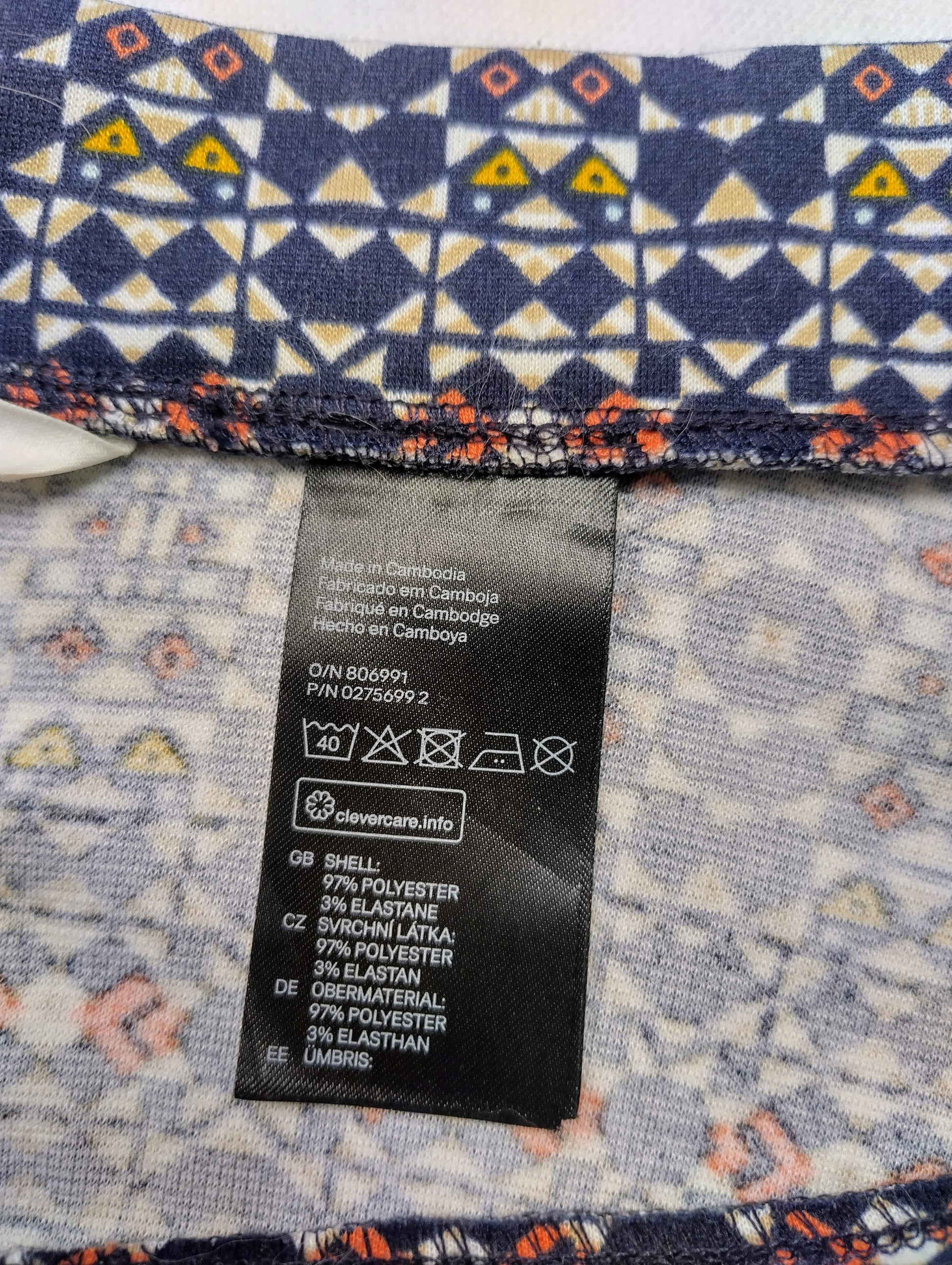 Care label and fabric composition