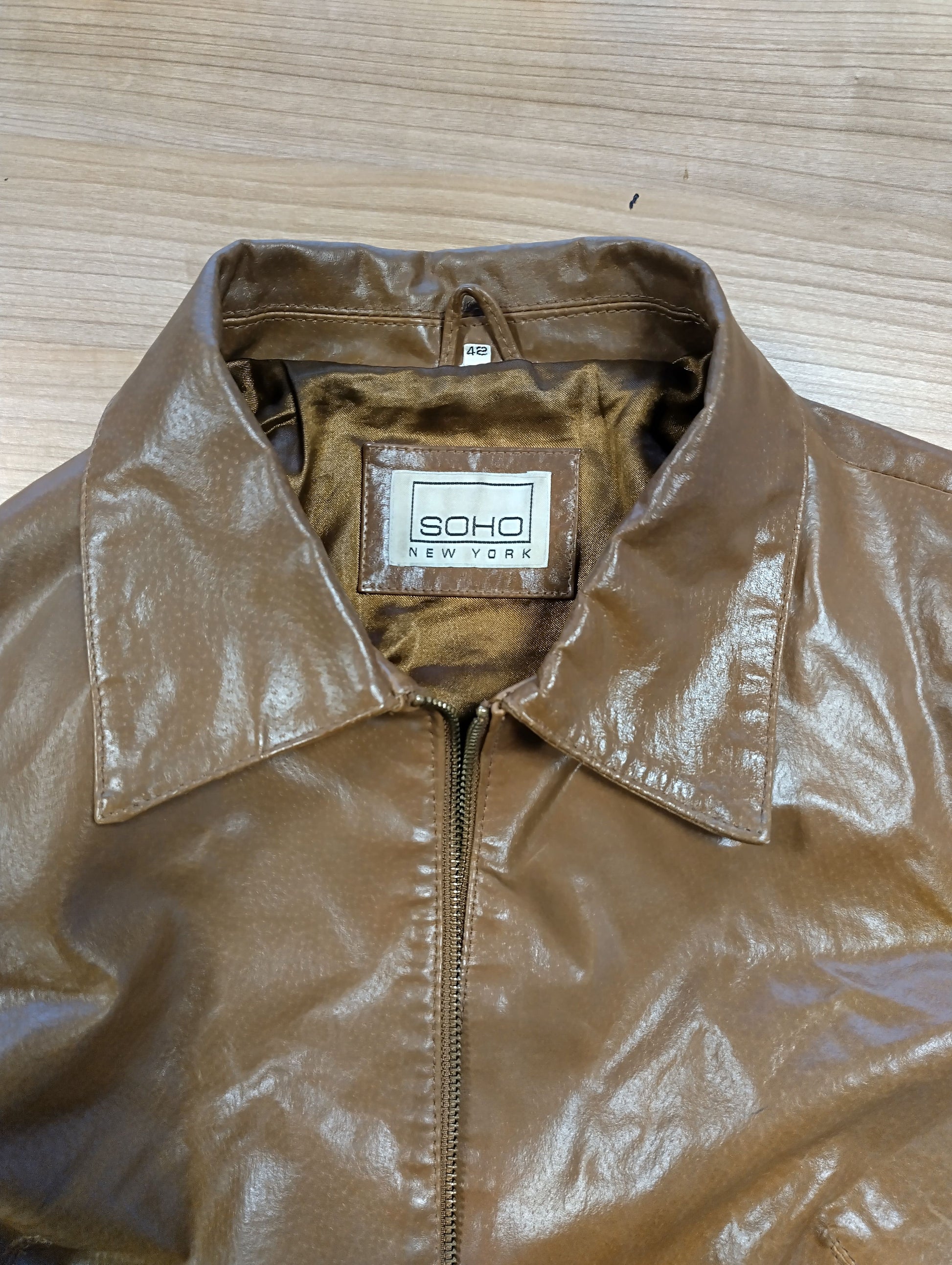 Label of Soho New York leather jacket
