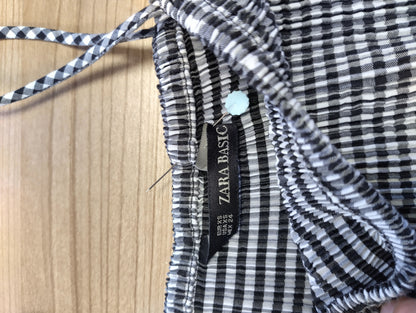 Zara Basic Off-Shoulder Gingham Top