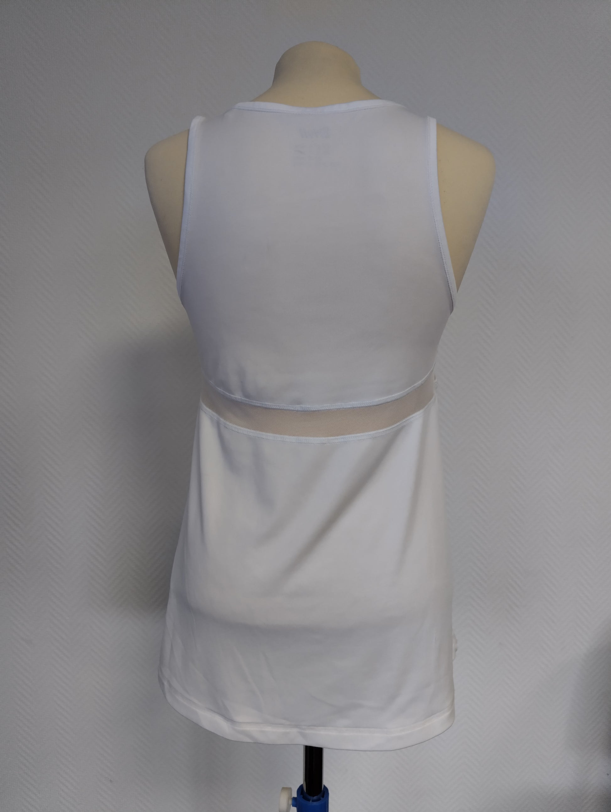 Back view of a lightweight sports tank top