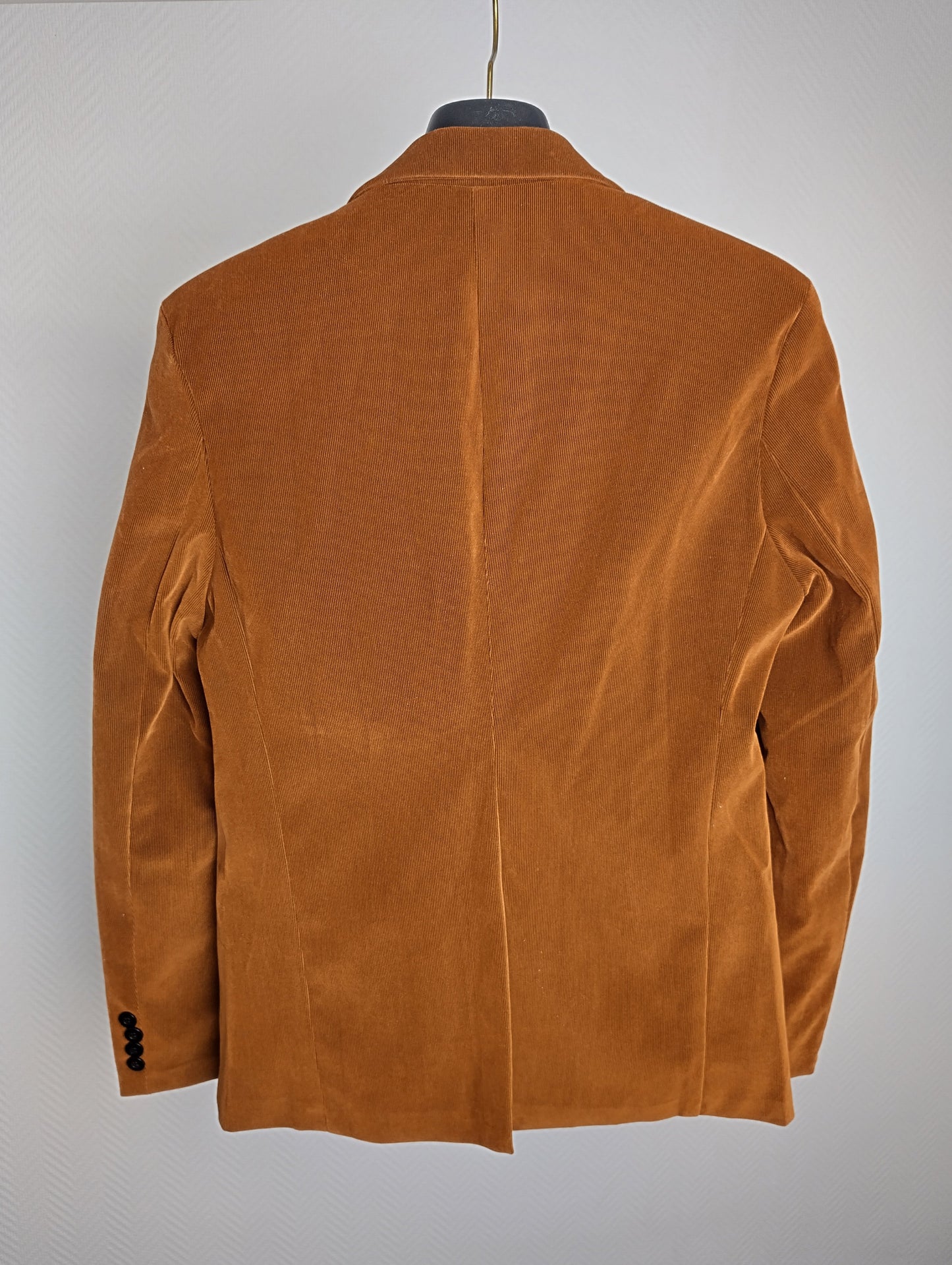 Back view of the brown corduroy blazer