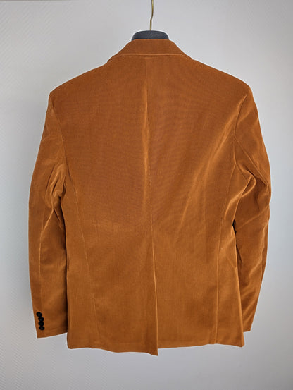 Back view of the brown corduroy blazer