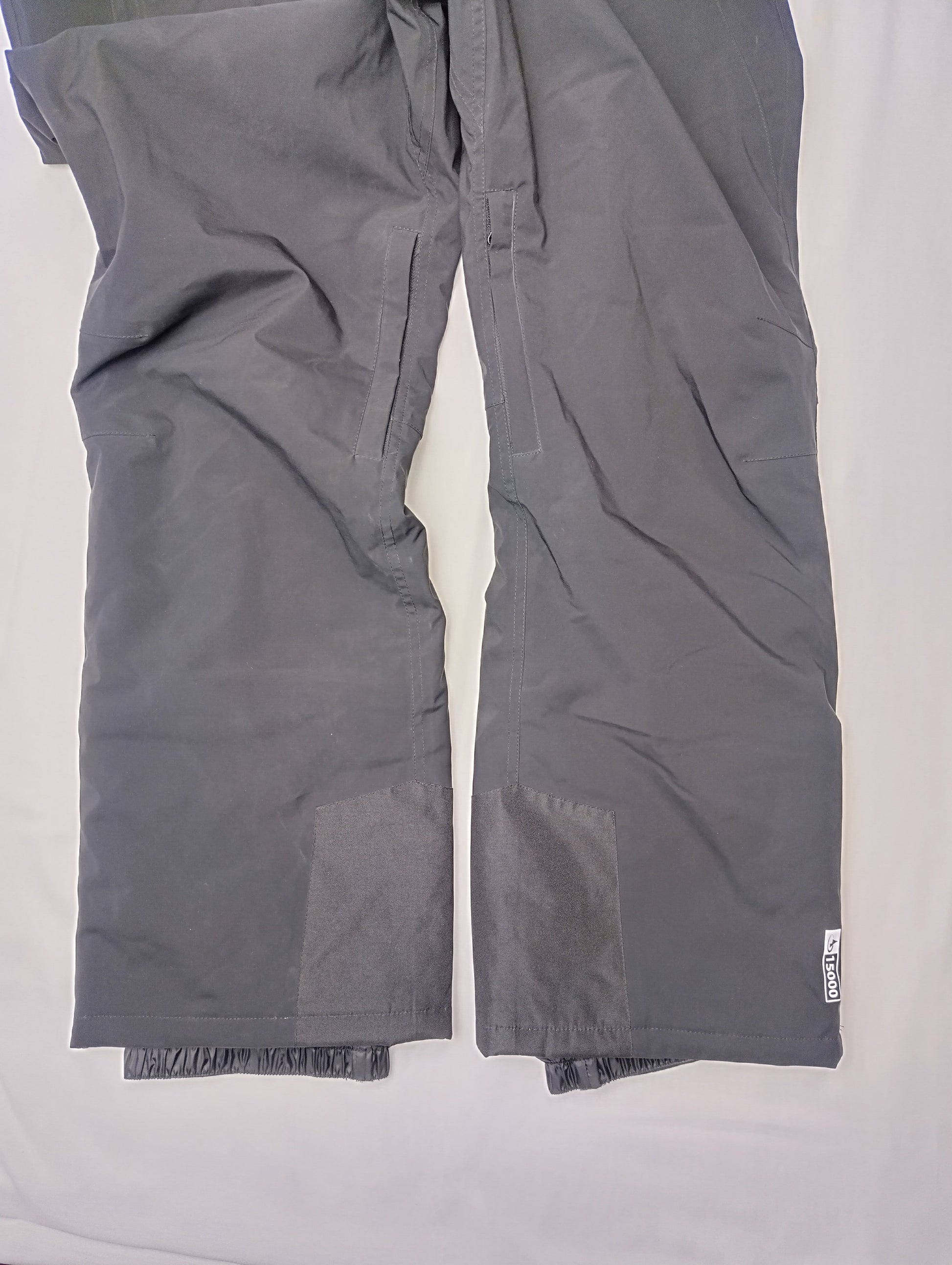 Bottom view of the pants showing cuffs