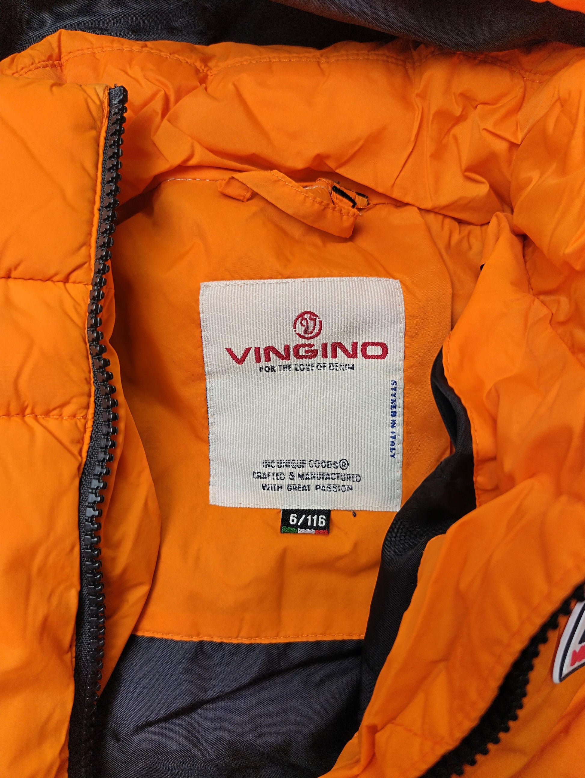 Label inside the jacket
