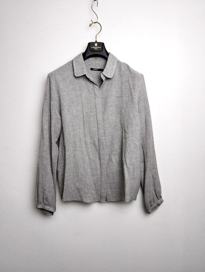 Front view of gray blouse