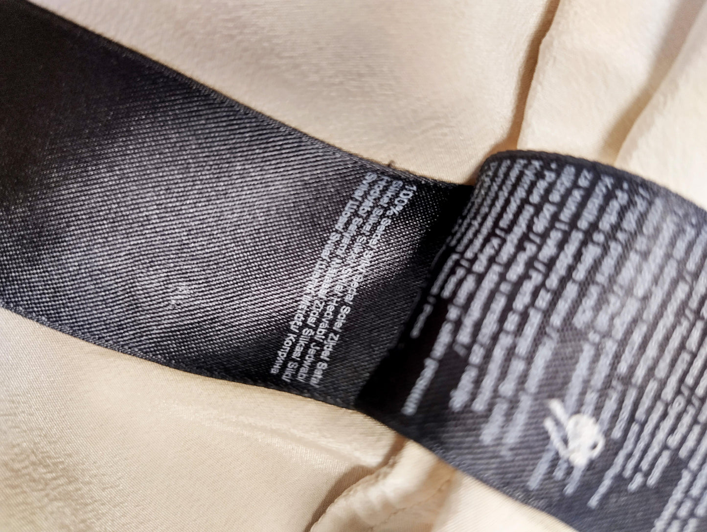 Care instructions for beige blouse
