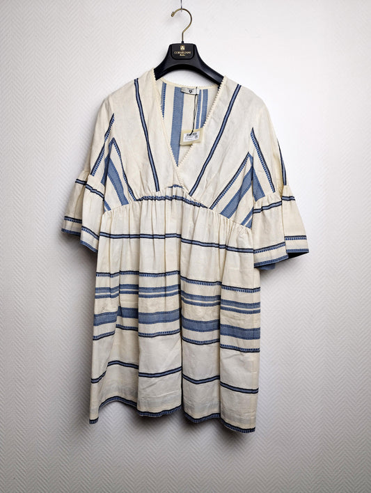 Front view of the striped dress