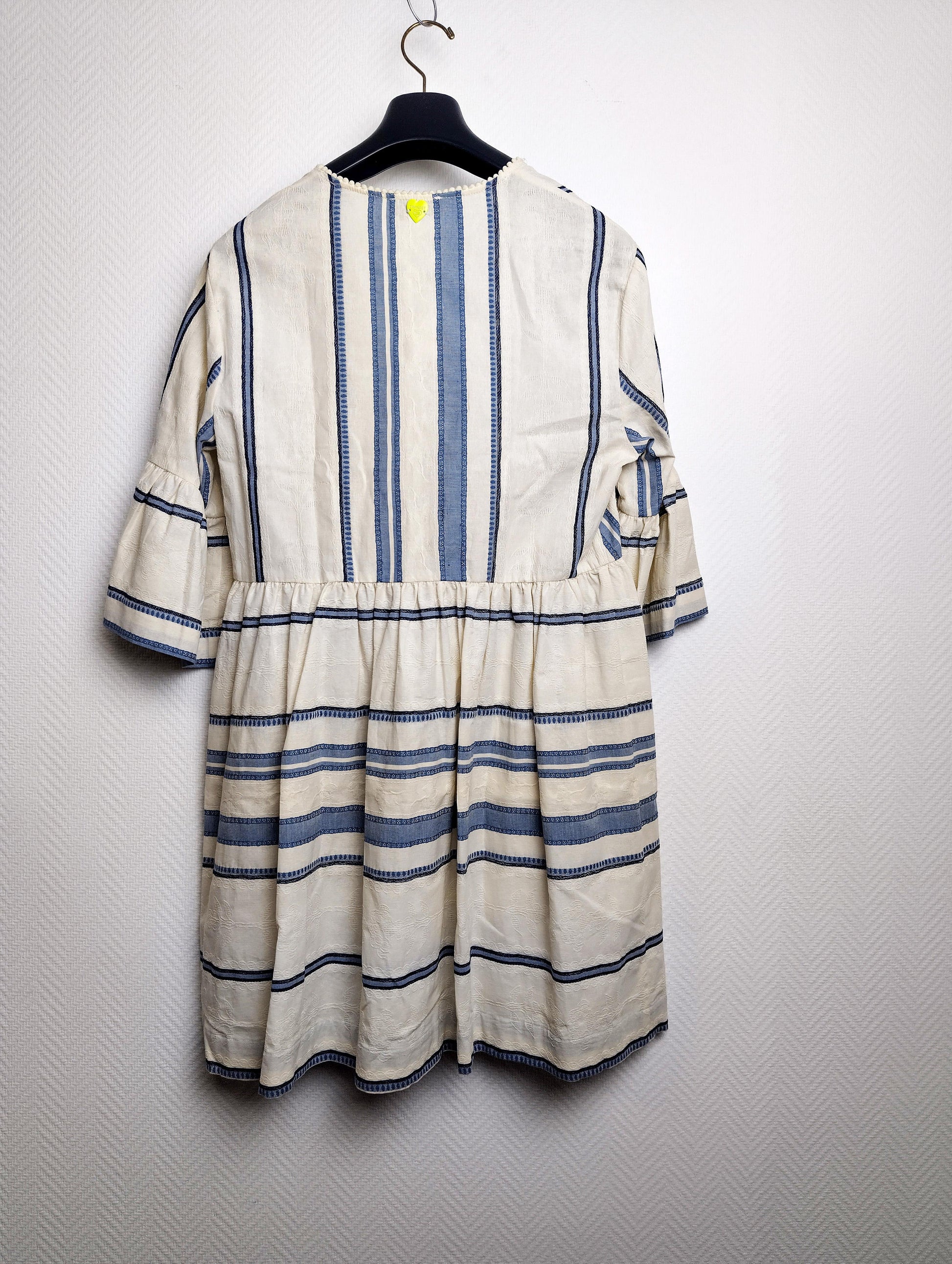 Back view of the striped dress