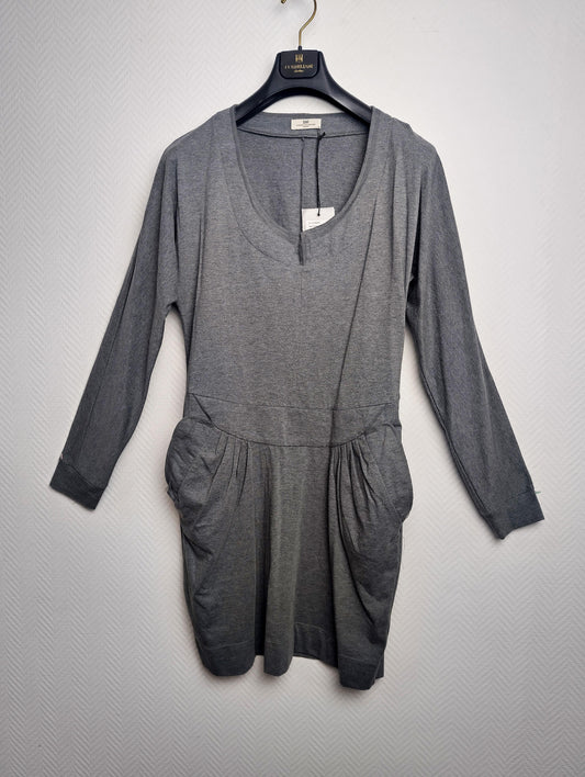 Front view of grey dress