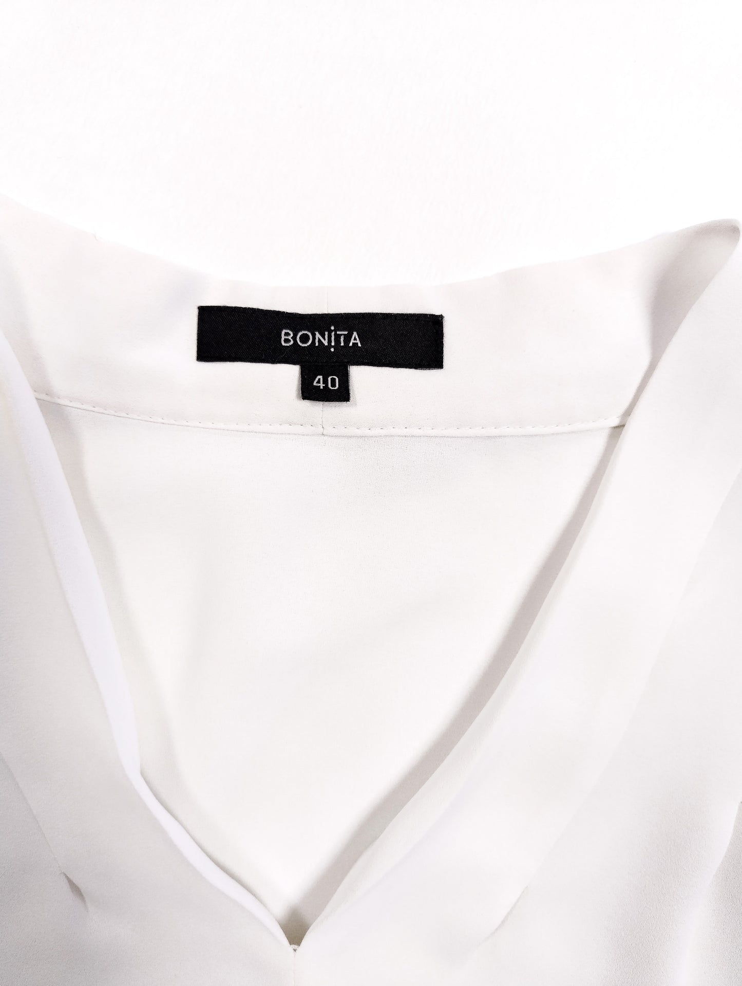 Close-up of the label on the blouse