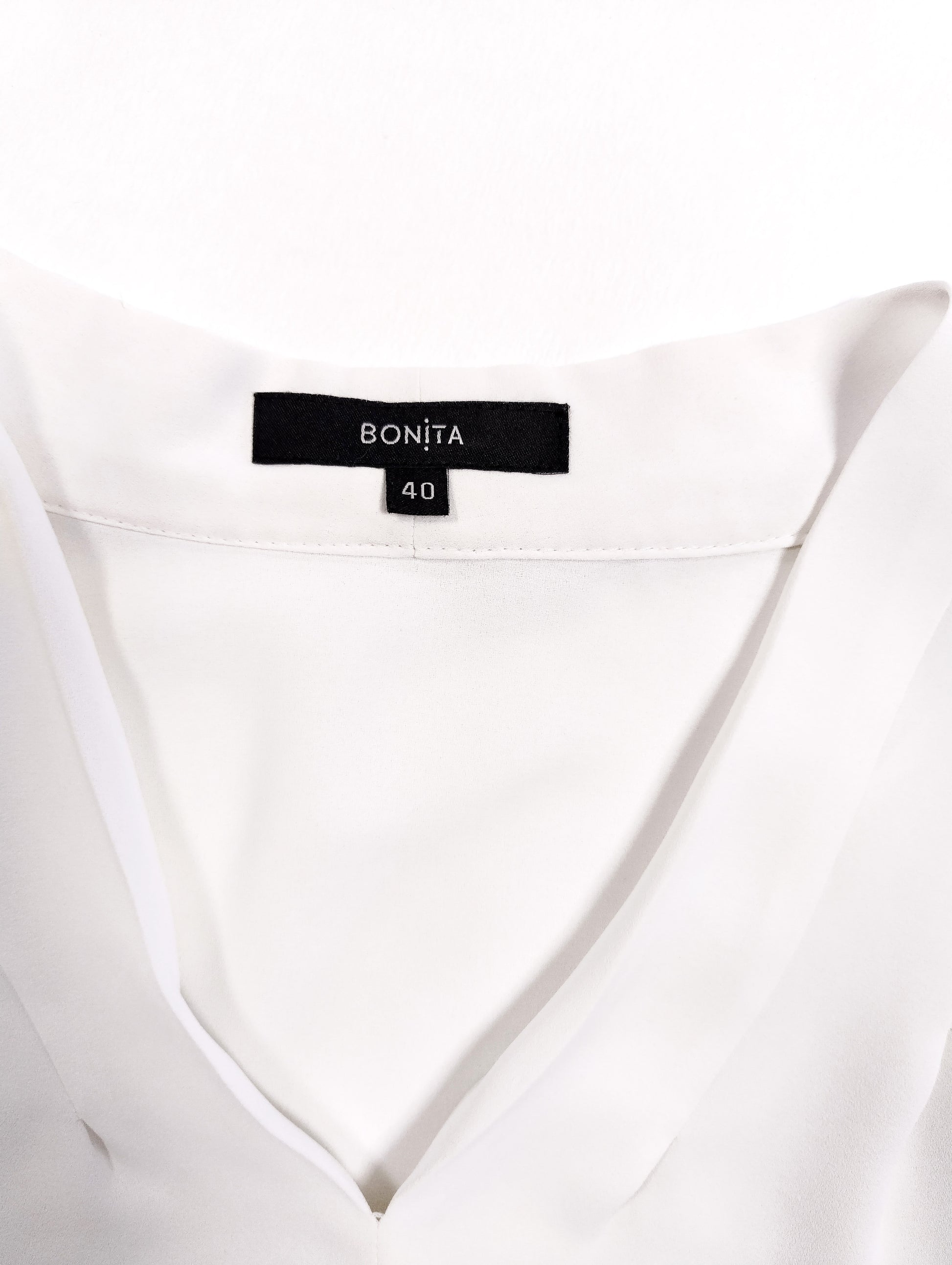 Close-up of the label on the blouse