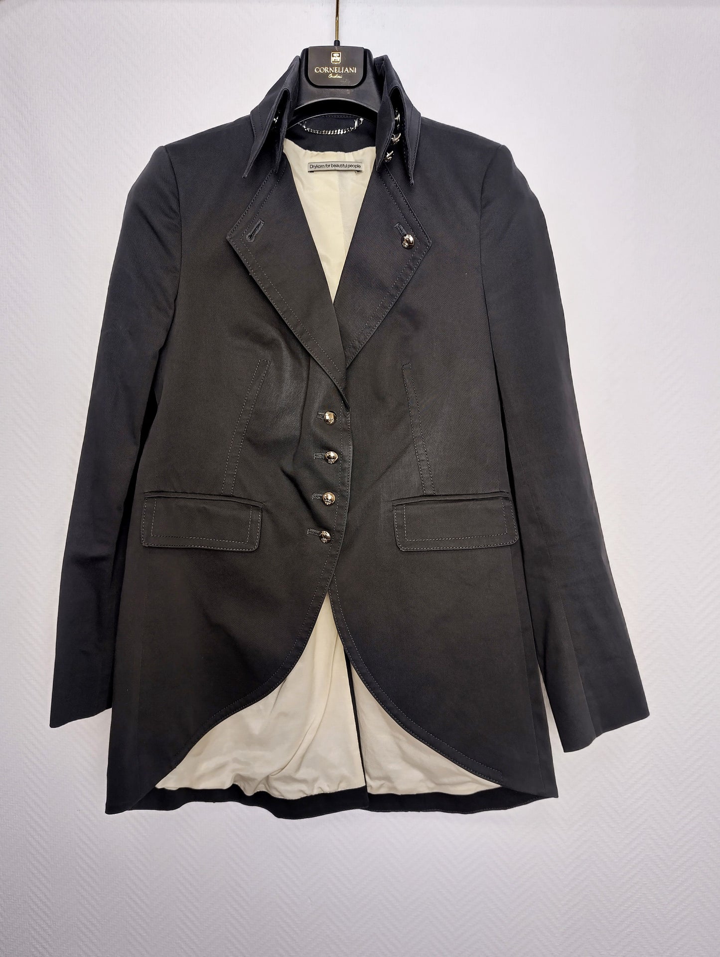 Front view of black blazer