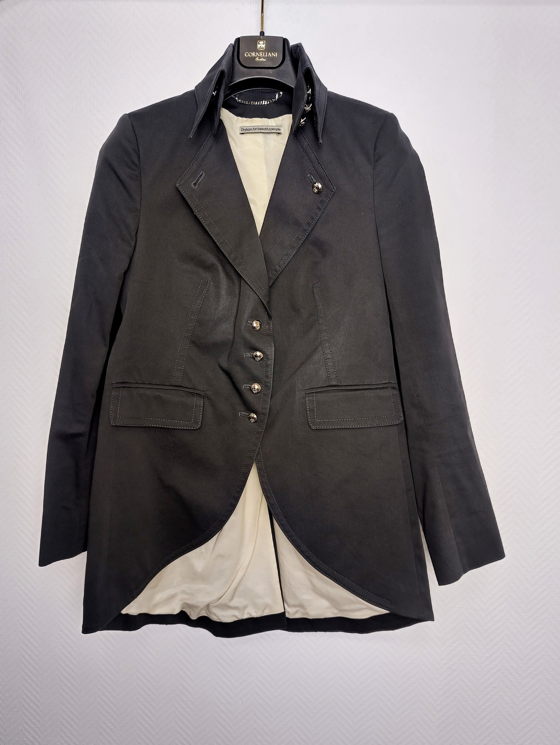 Front view of black blazer
