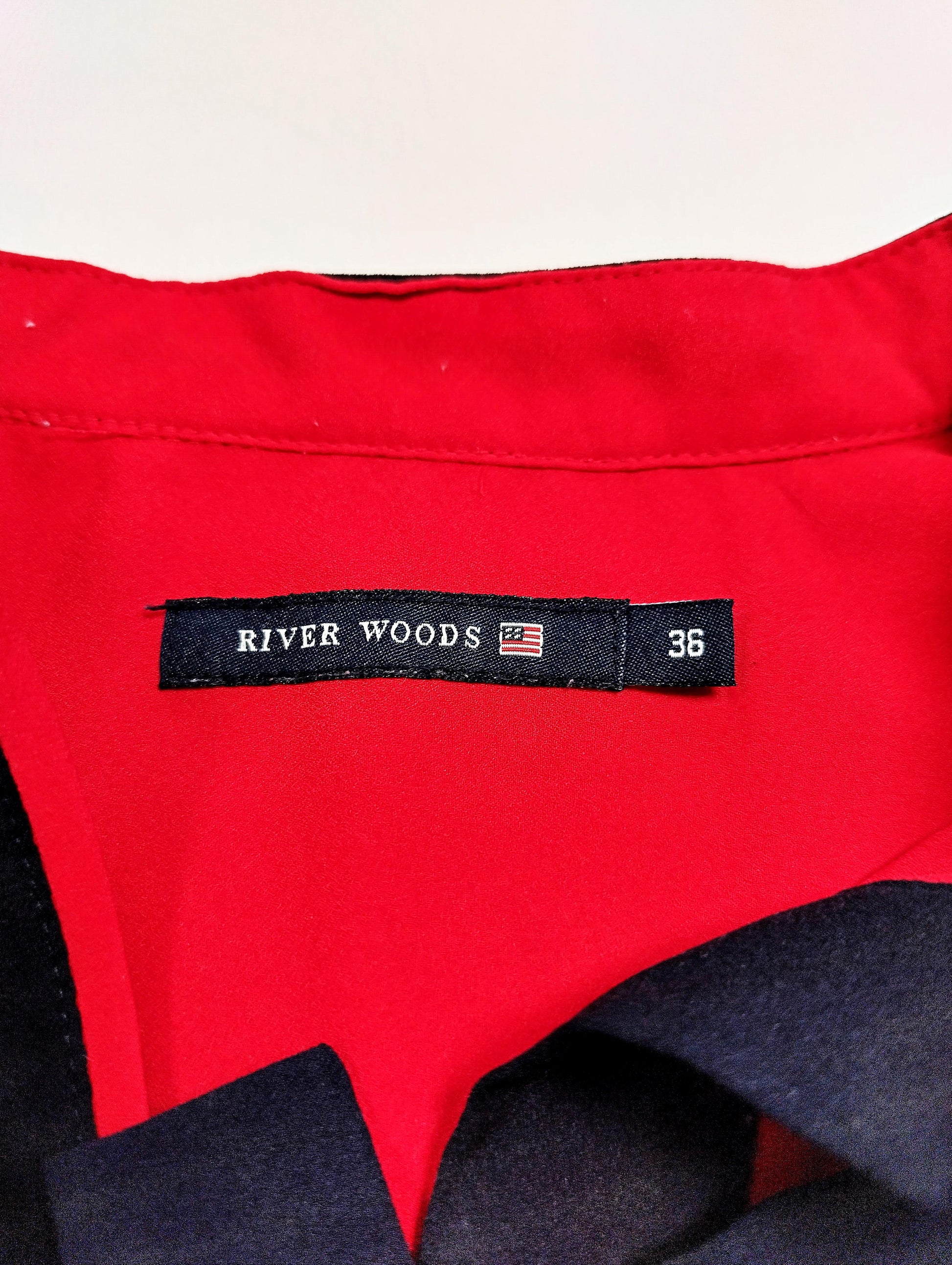 Close-up of the brand label inside the blouse