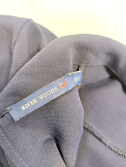 Close-up of label showing River Woods brand