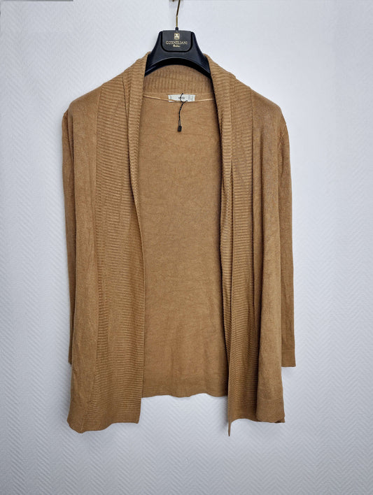Front view of the MNG open front cardigan