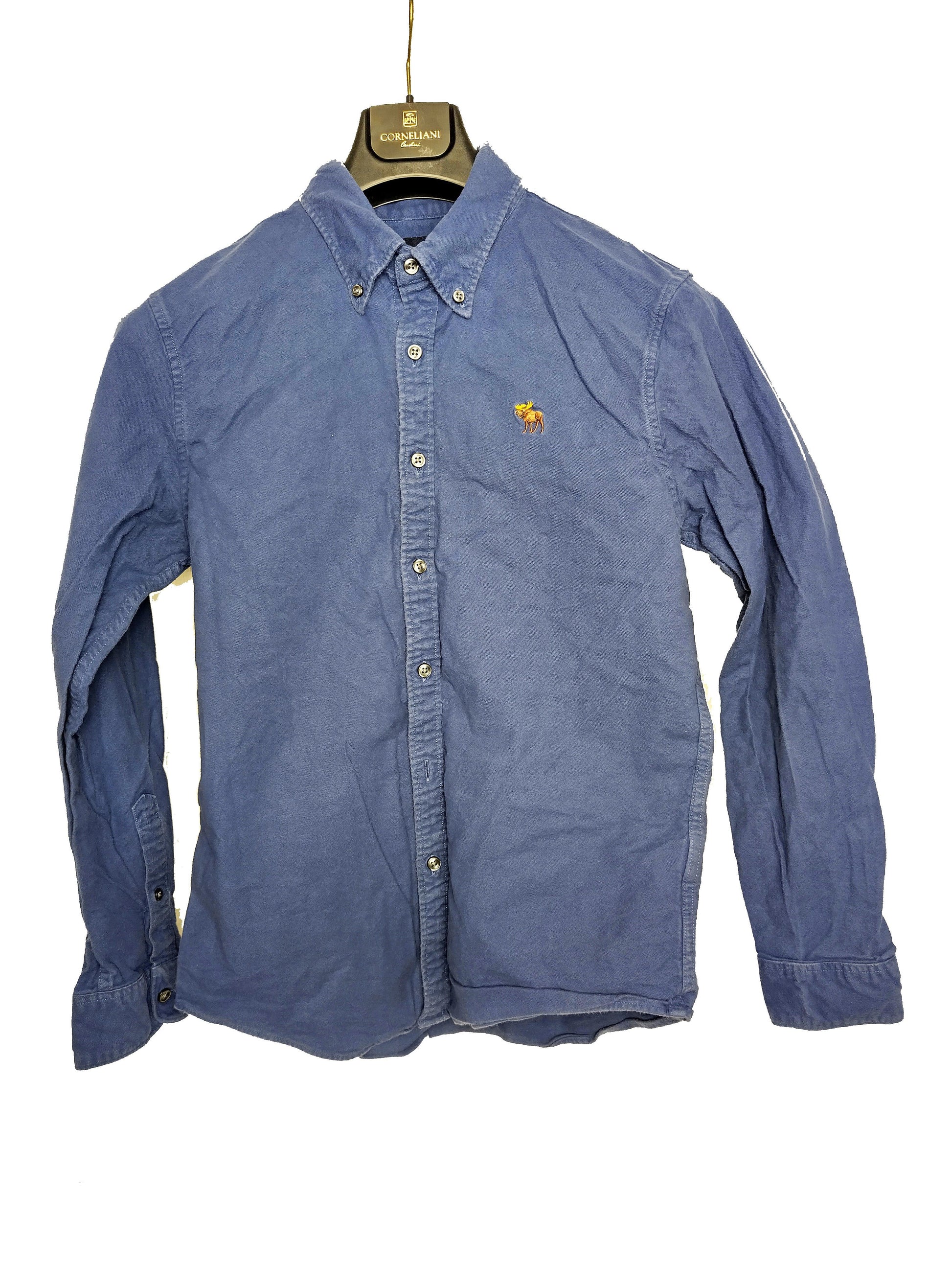 Front view of the Abercrombie & Fitch blue shirt